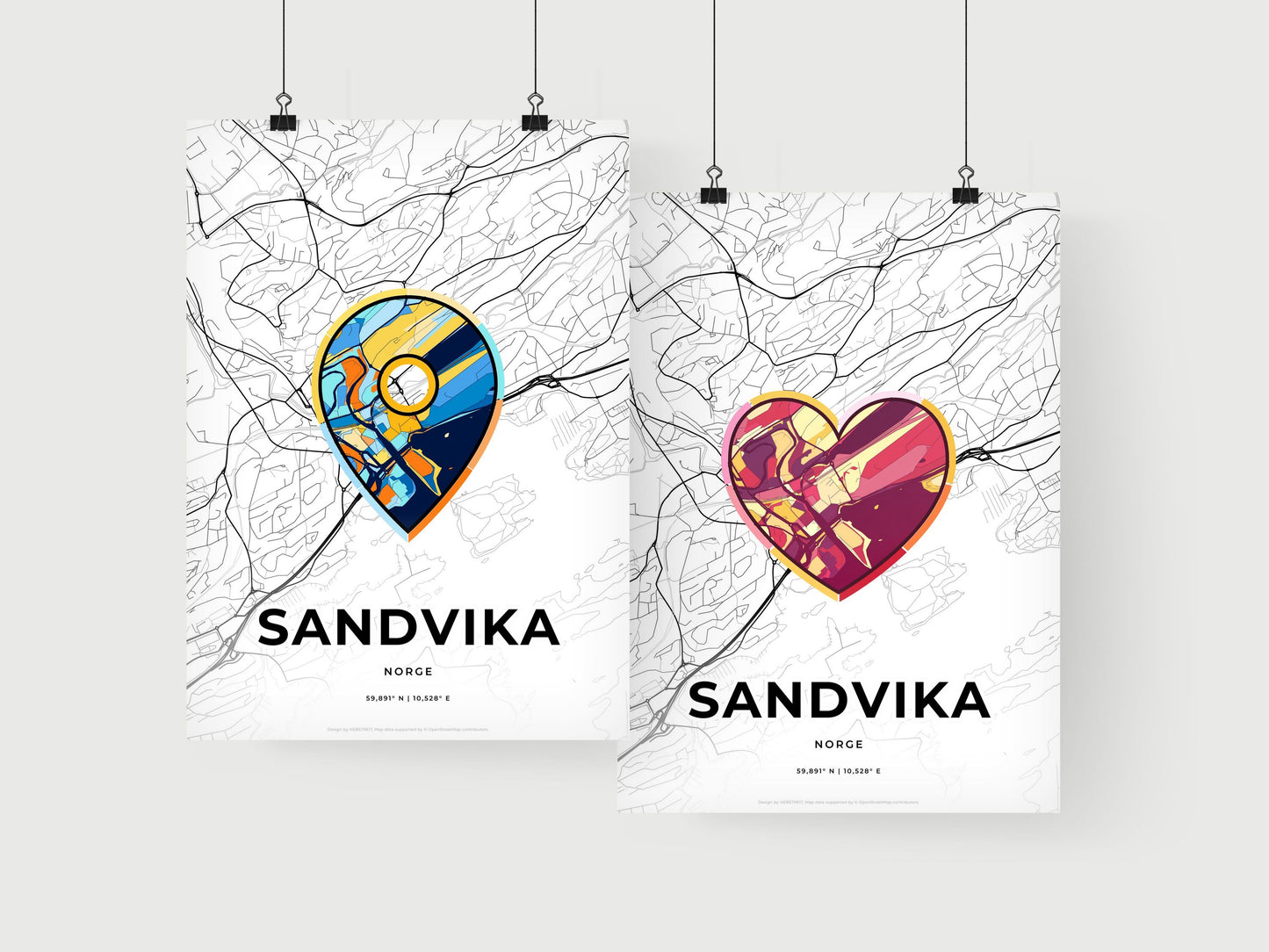 Sandvika Norway art print for couples