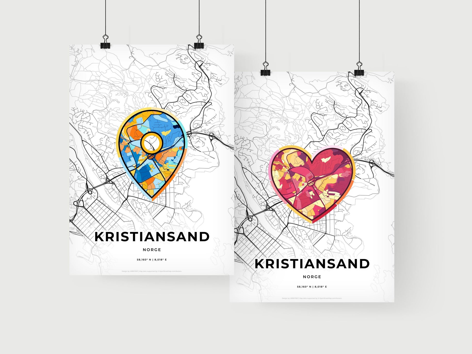Kristiansand Norway art print for couples