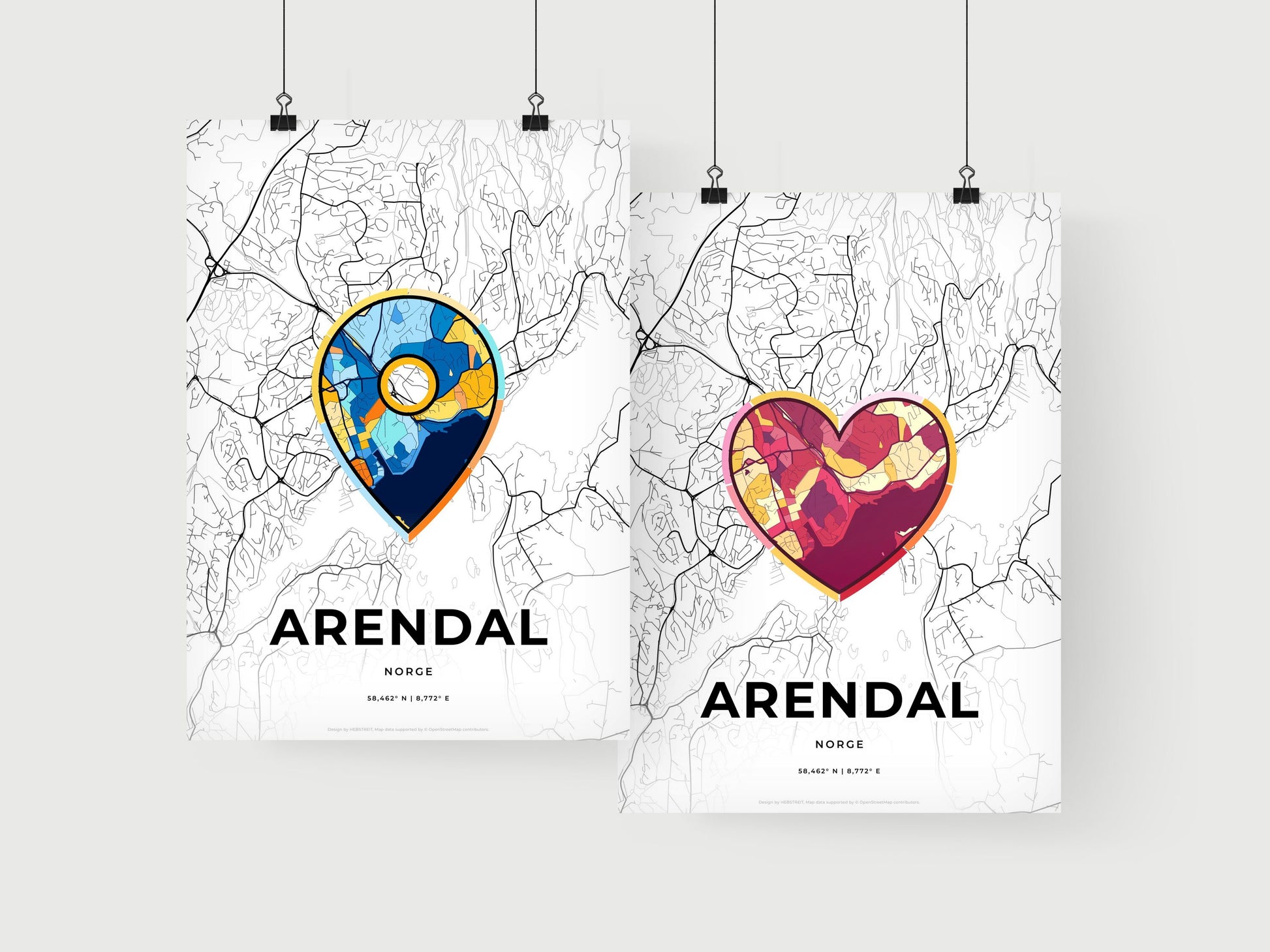 Arendal Norway art print for couples
