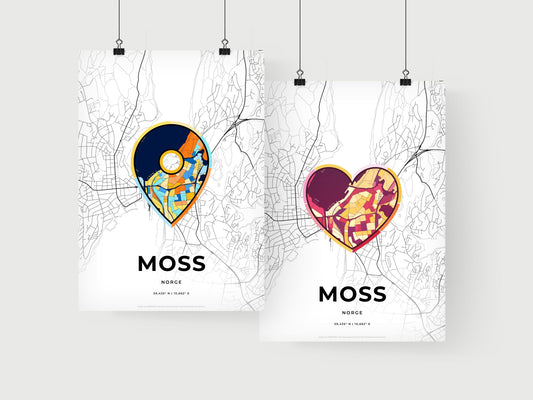 Moss Norway art print for couples