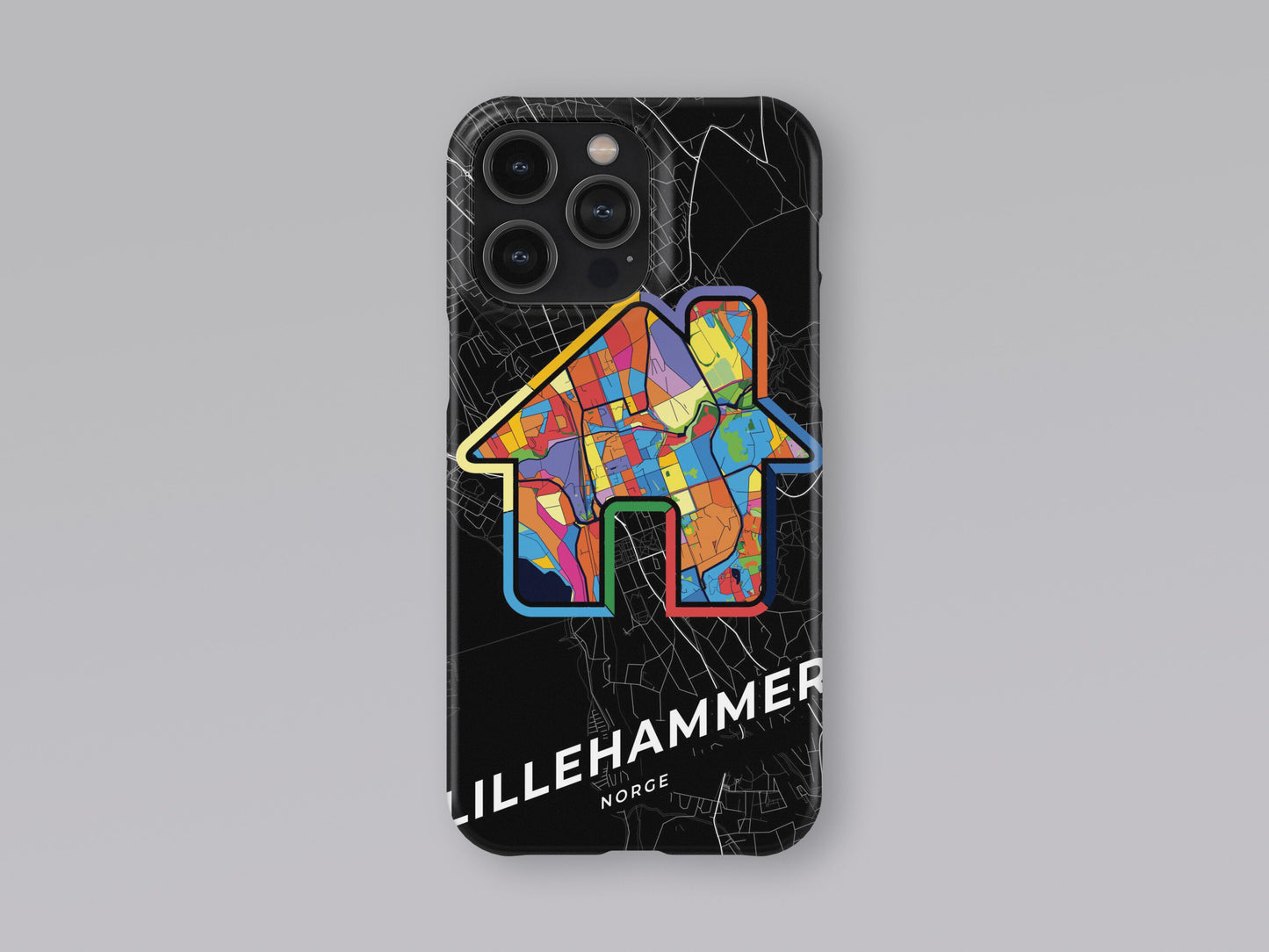 Lillehammer Norway slim phone case with colorful icon. Birthday, wedding or housewarming gift. Couple match cases. 3