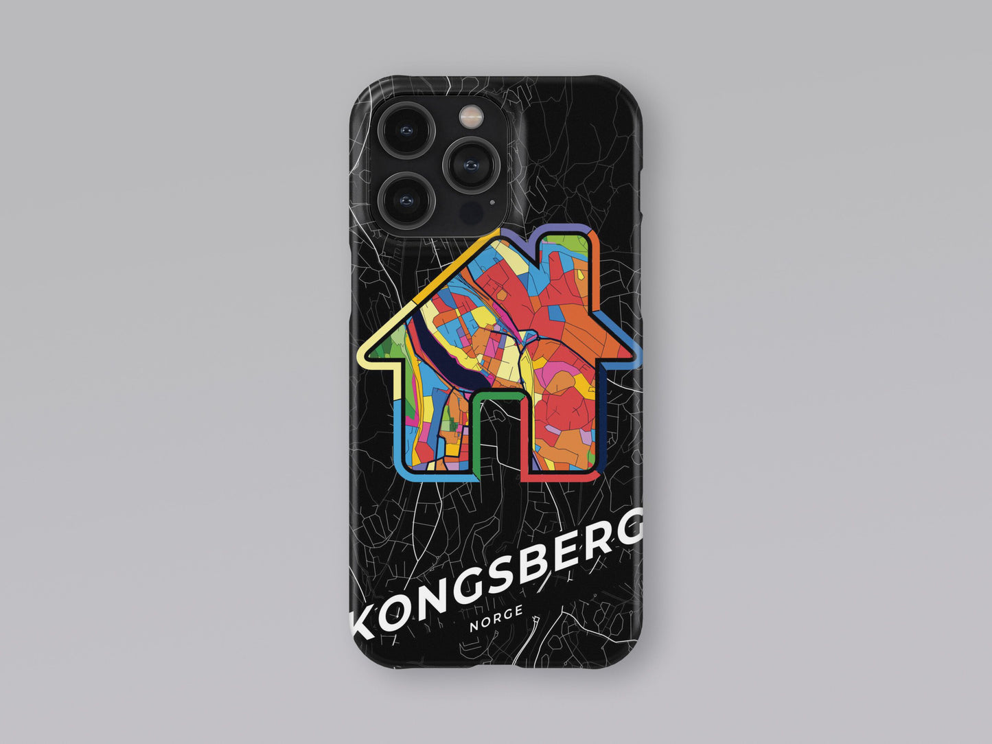 Kongsberg Norway slim phone case with colorful icon. Birthday, wedding or housewarming gift. Couple match cases. 3
