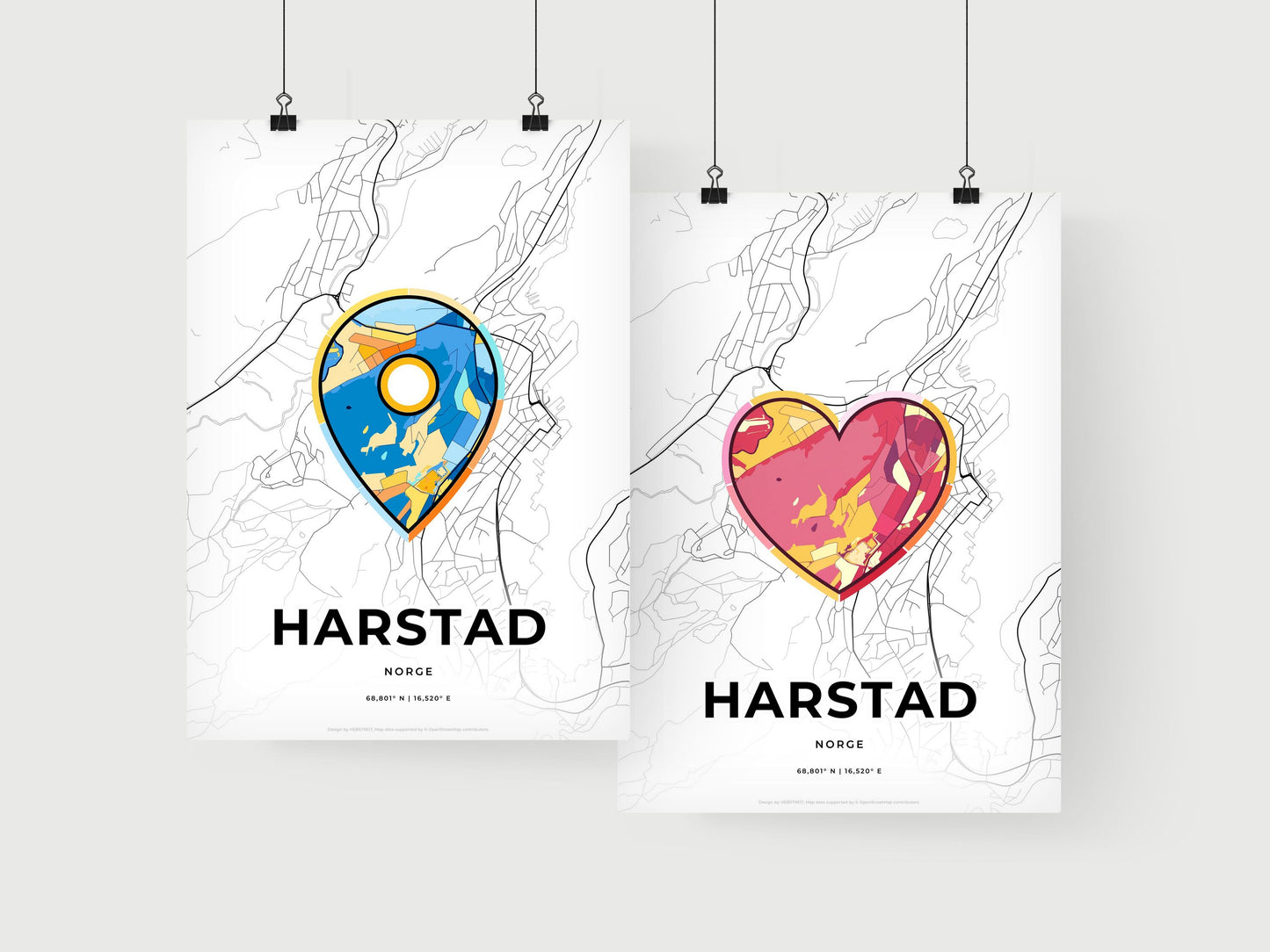 Harstad Norway art print for couples