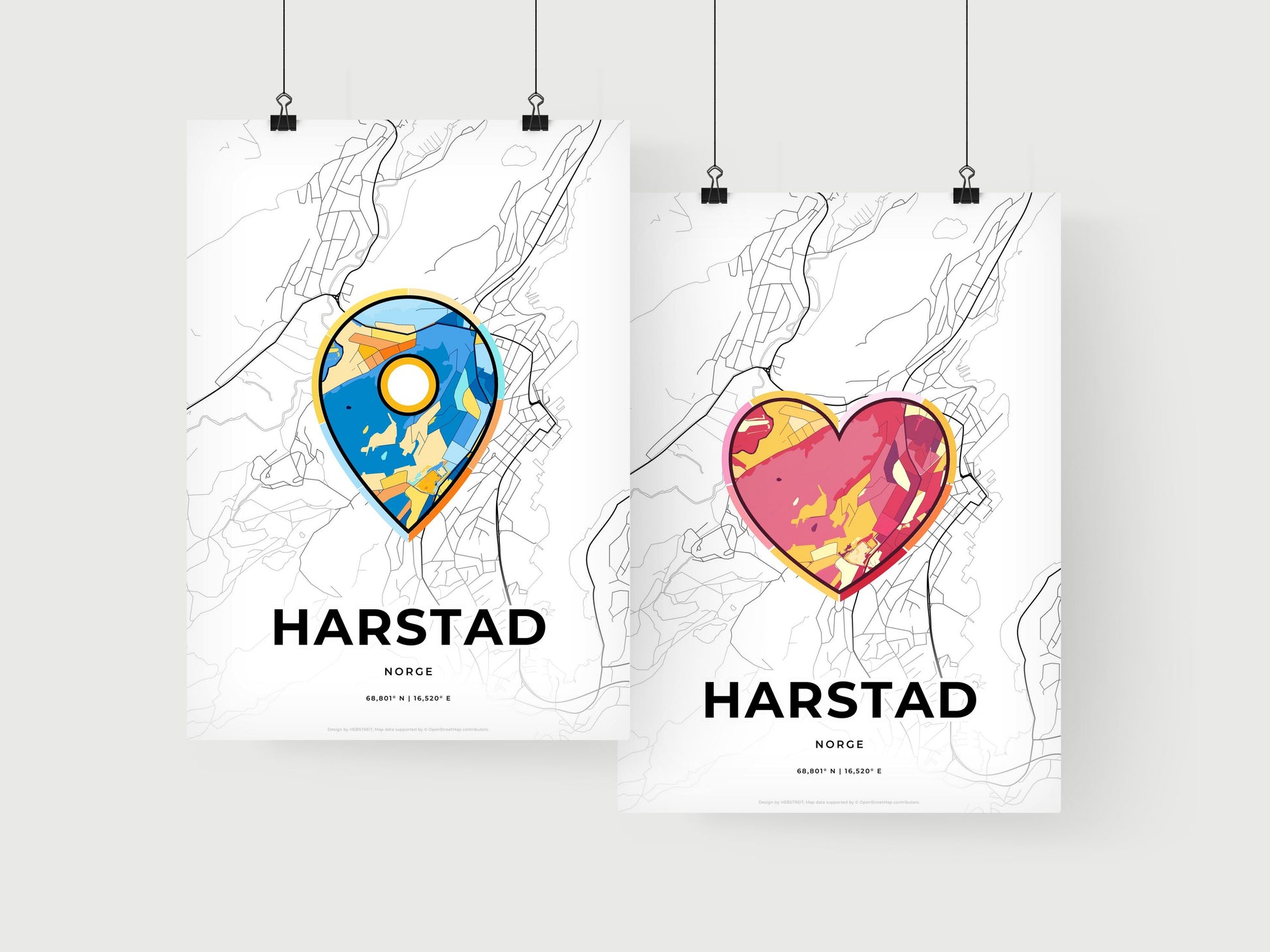 Harstad Norway art print for couples