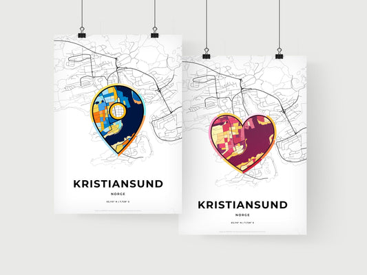 Kristiansund Norway art print for couples
