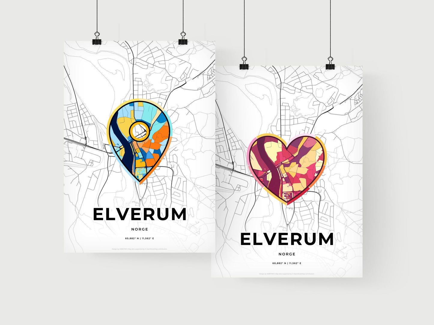 Elverum Norway art print for couples