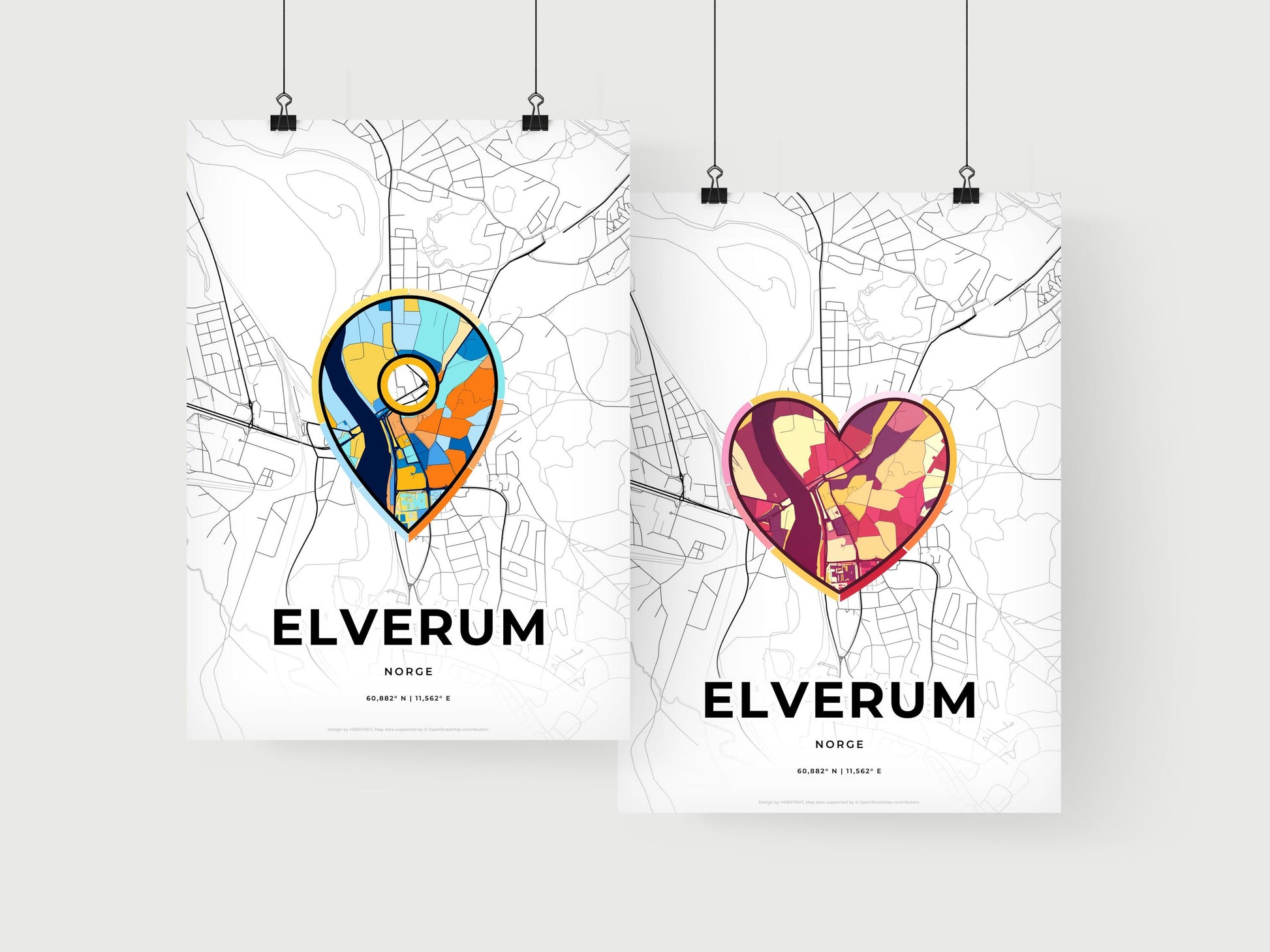 Elverum Norway art print for couples