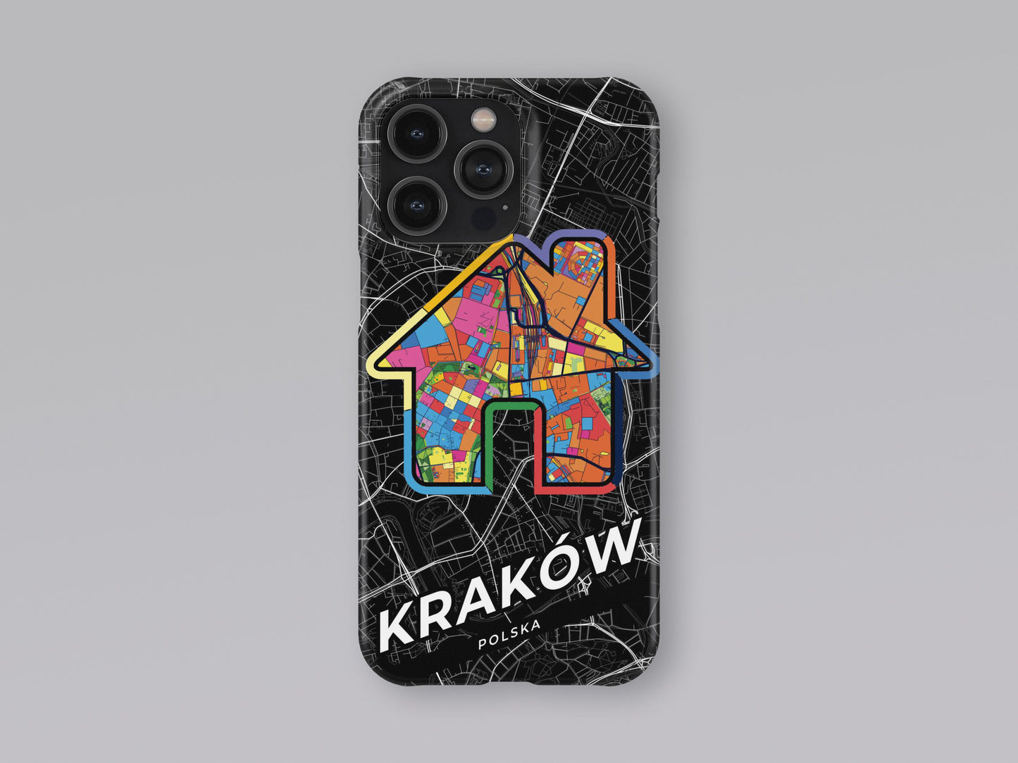Kraków Poland slim phone case with colorful icon. Birthday, wedding or housewarming gift. Couple match cases. 3