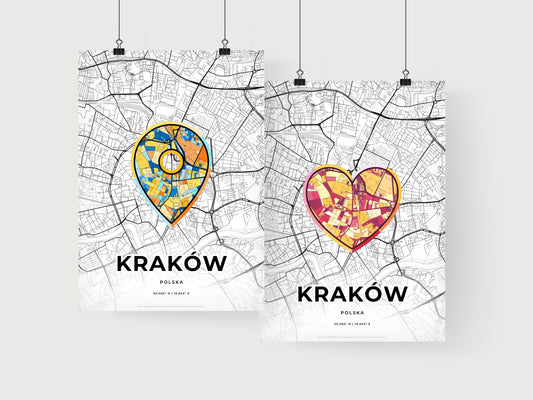 Kraków Poland art print for couples