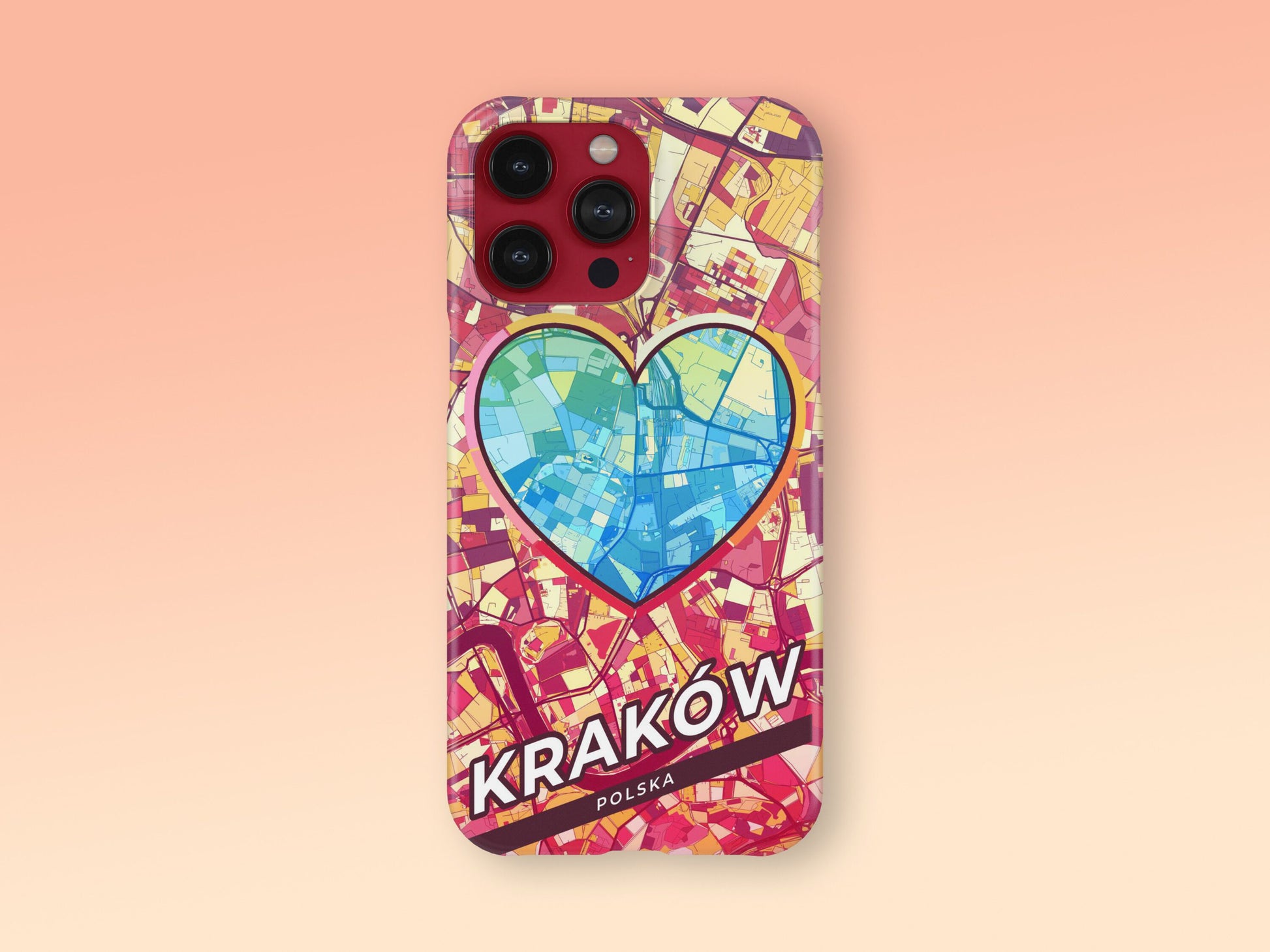 Kraków Poland slim phone case with colorful icon. Birthday, wedding or housewarming gift. Couple match cases. 2