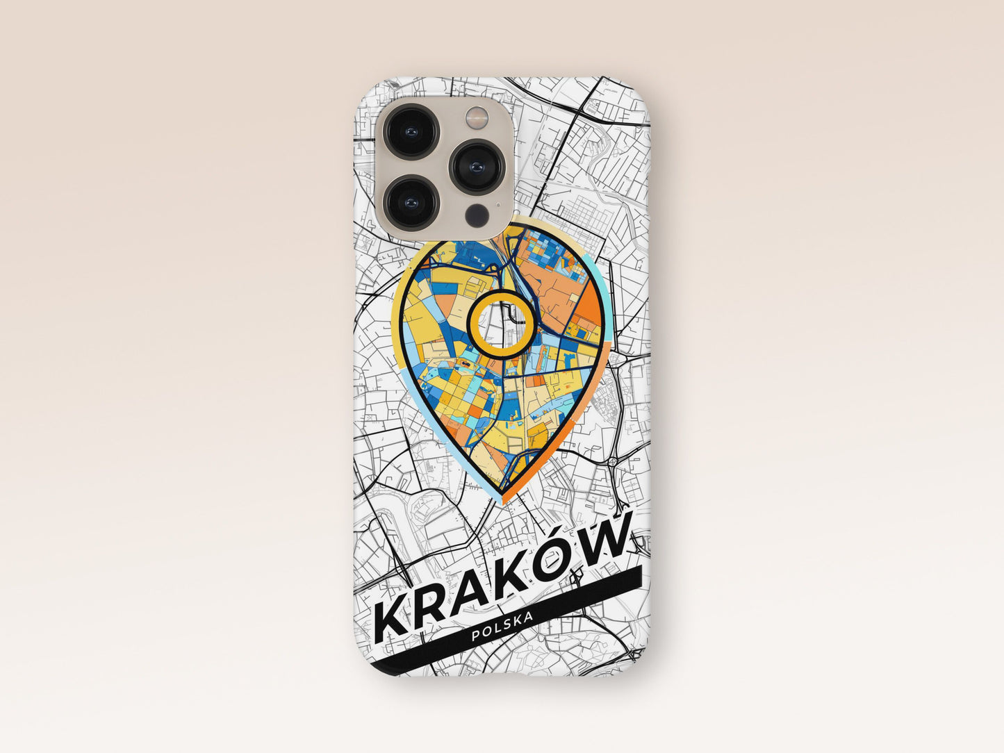 Kraków Poland slim phone case with colorful icon. Birthday, wedding or housewarming gift. Couple match cases. 1