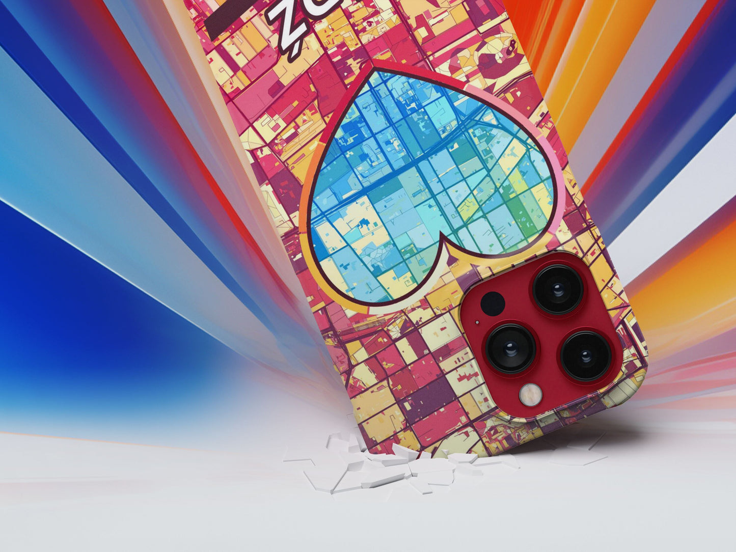 Łódź Poland slim phone case with colorful icon