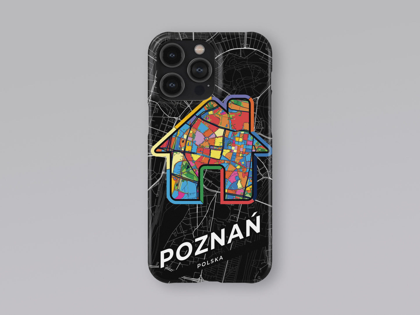 Poznań Poland slim phone case with colorful icon. Birthday, wedding or housewarming gift. Couple match cases. 3