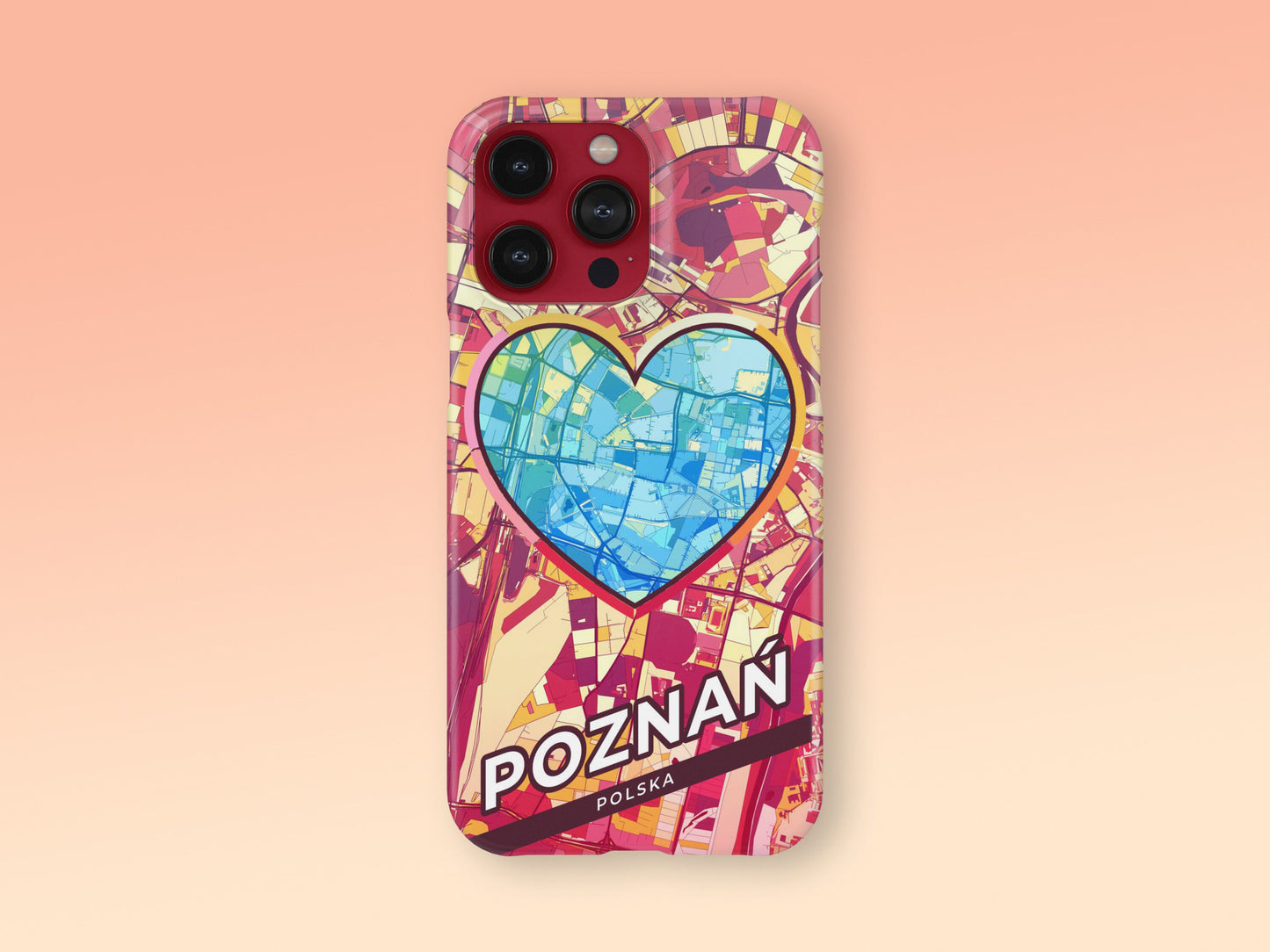 Poznań Poland slim phone case with colorful icon. Birthday, wedding or housewarming gift. Couple match cases. 2