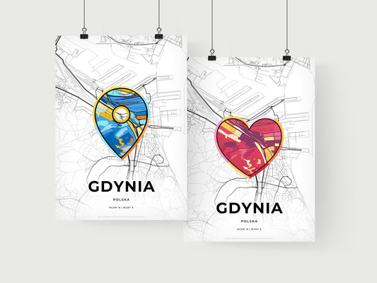 Gdynia Poland art print for couples