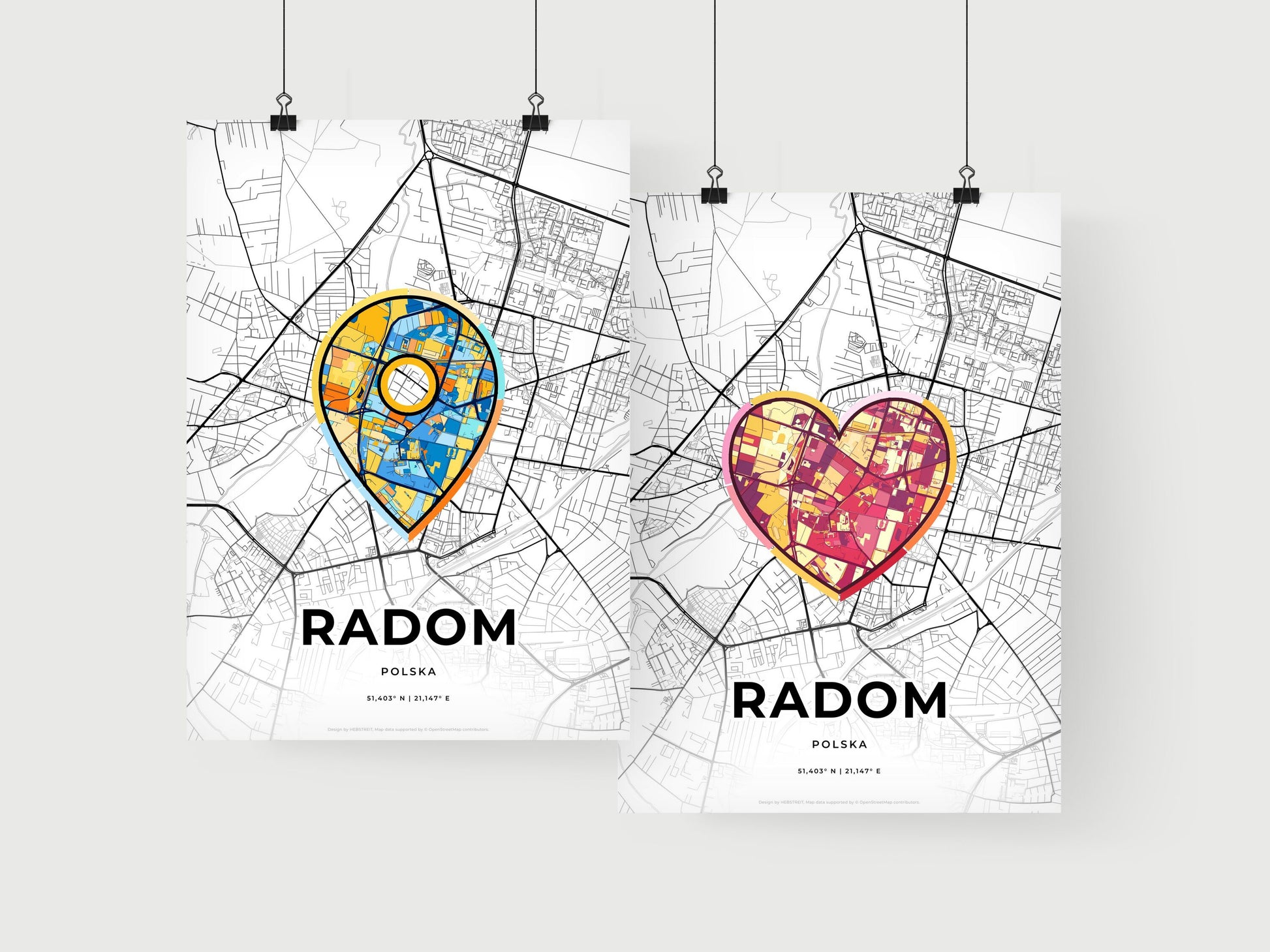 Radom Poland art print for couples