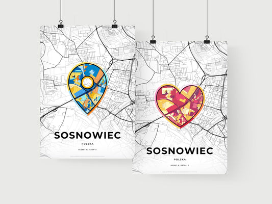 Sosnowiec Poland art print for couples