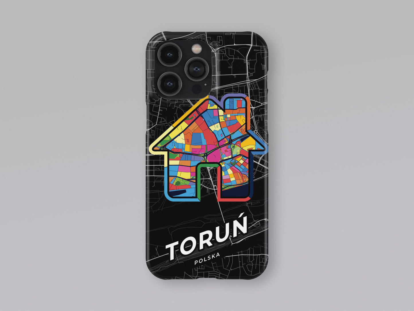 Toruń Poland slim phone case with colorful icon 3