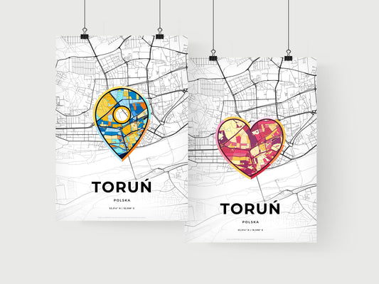 Toruń Poland art print for couples