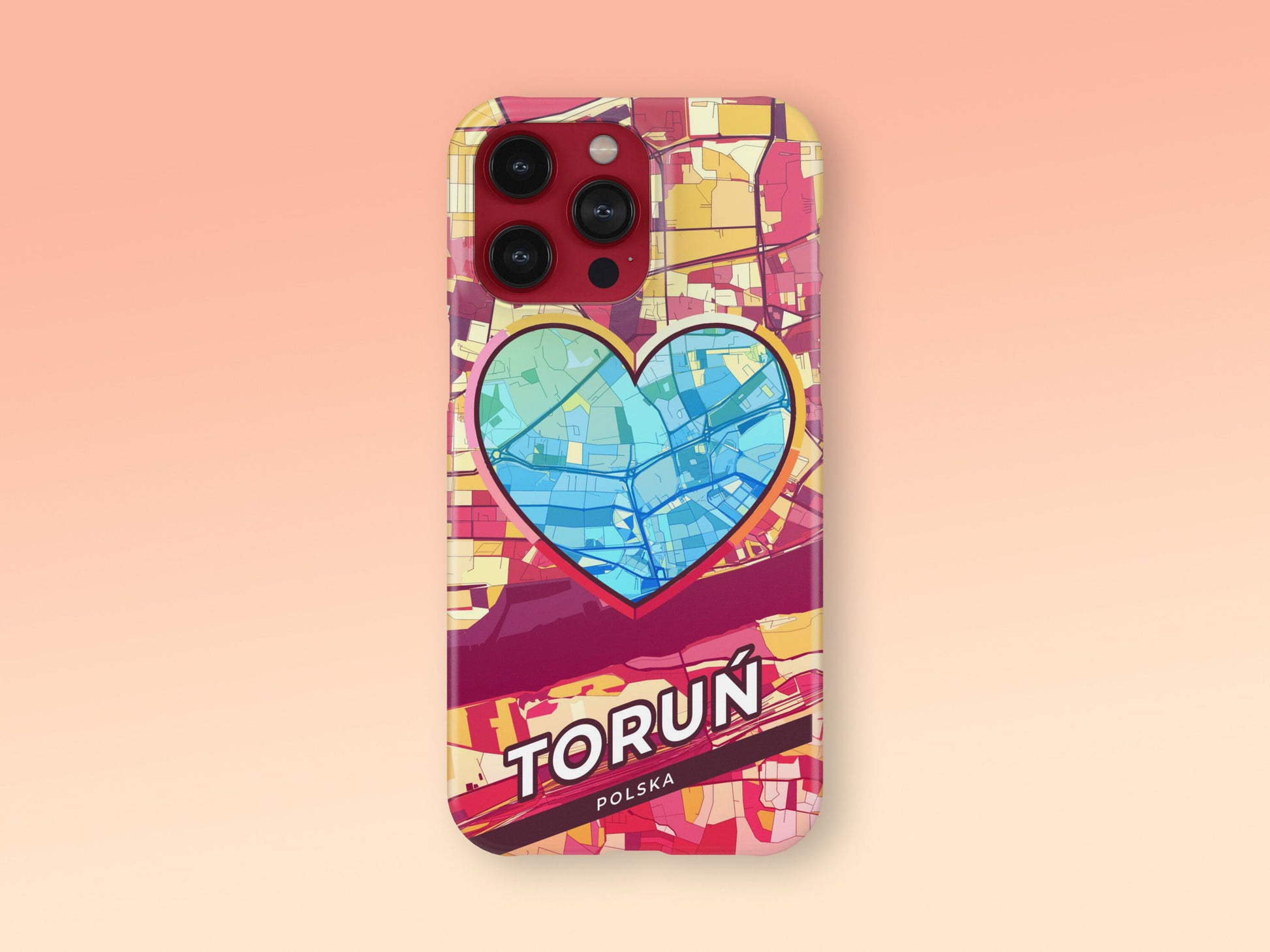 Toruń Poland slim phone case with colorful icon 2