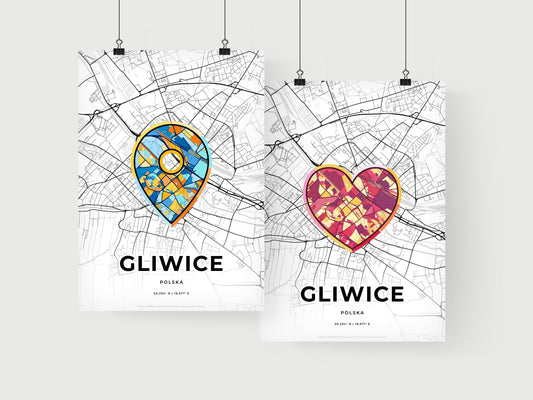 Gliwice Poland art print for couples