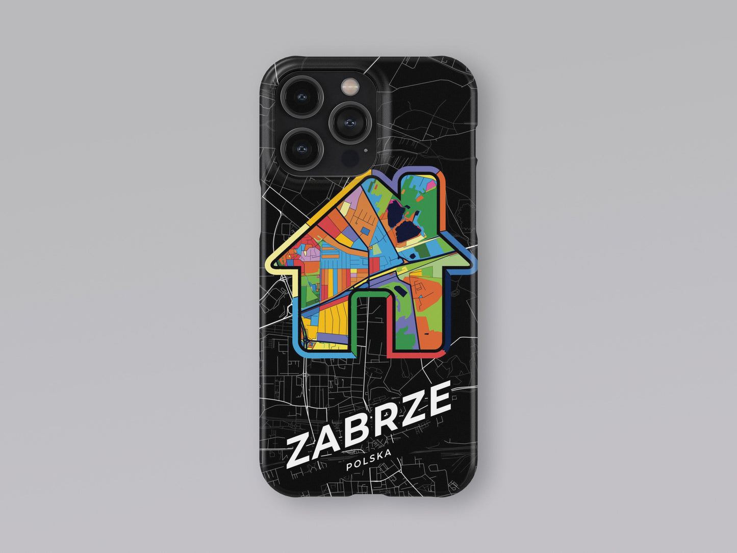 Zabrze Poland slim phone case with colorful icon 3