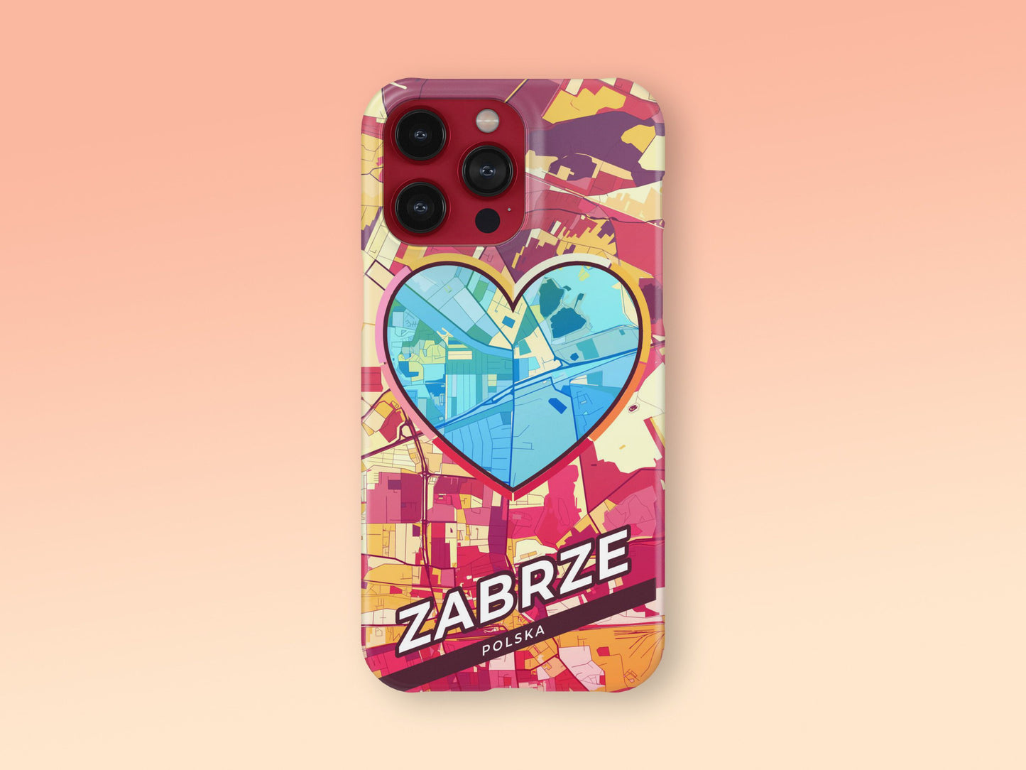 Zabrze Poland slim phone case with colorful icon 2