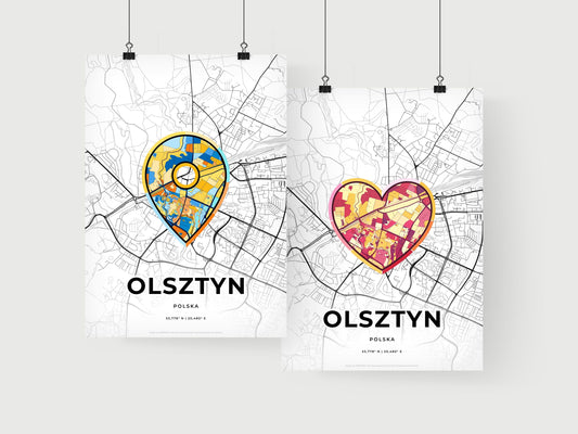 Olsztyn Poland art print for couples