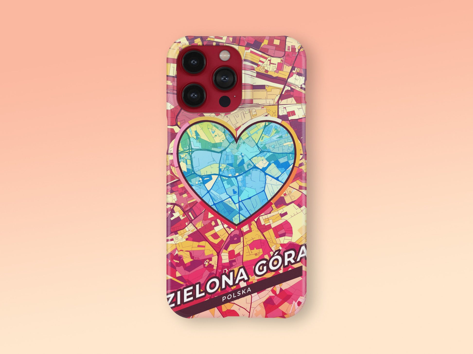 Zielona Góra Poland slim phone case with colorful icon 2