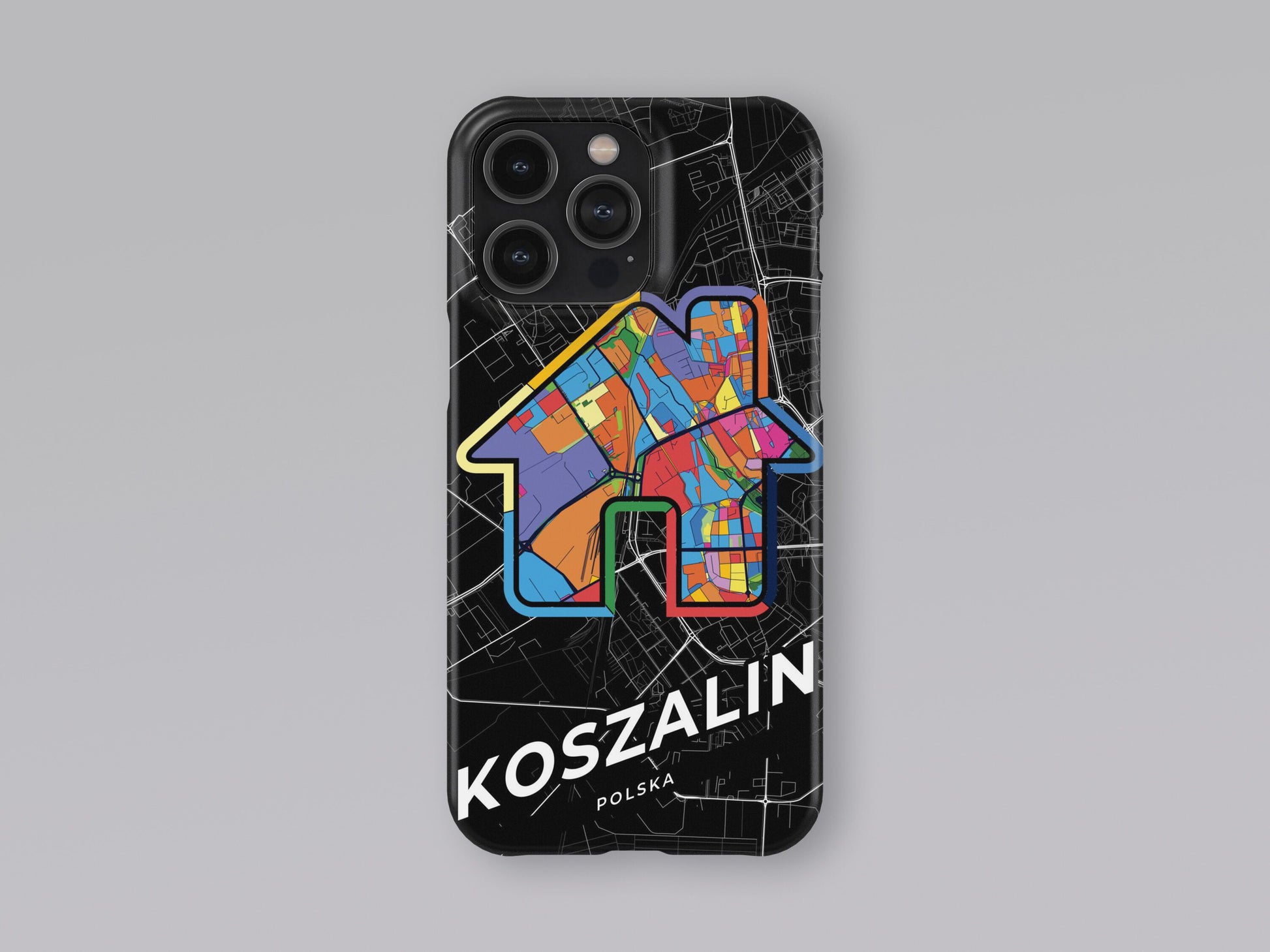 Koszalin Poland slim phone case with colorful icon. Birthday, wedding or housewarming gift. Couple match cases. 3
