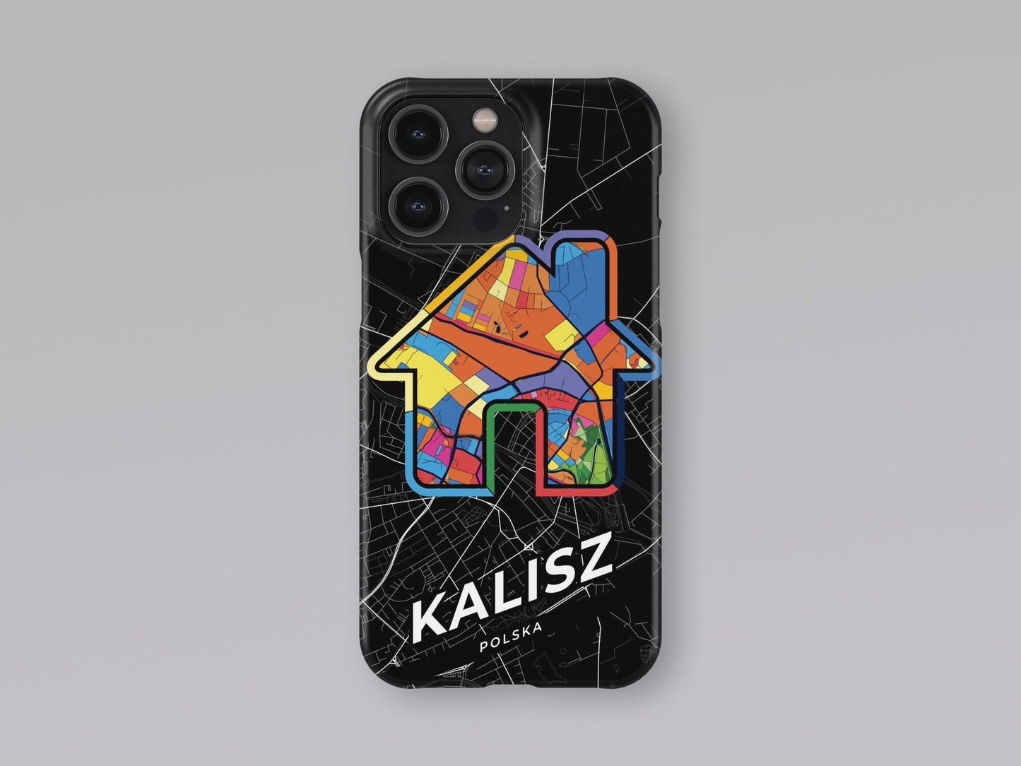Kalisz Poland slim phone case with colorful icon. Birthday, wedding or housewarming gift. Couple match cases. 3
