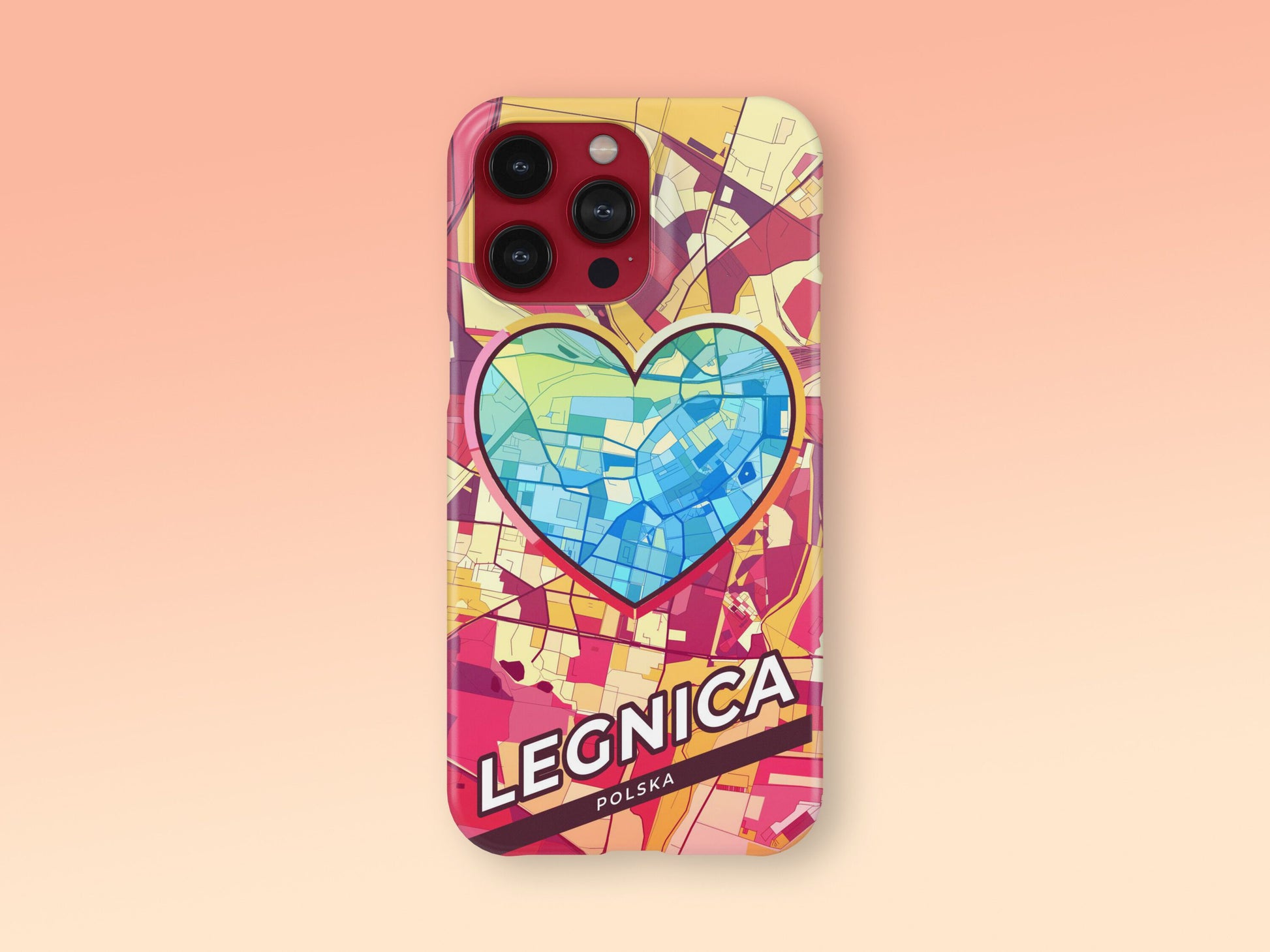 Legnica Poland slim phone case with colorful icon. Birthday, wedding or housewarming gift. Couple match cases. 2
