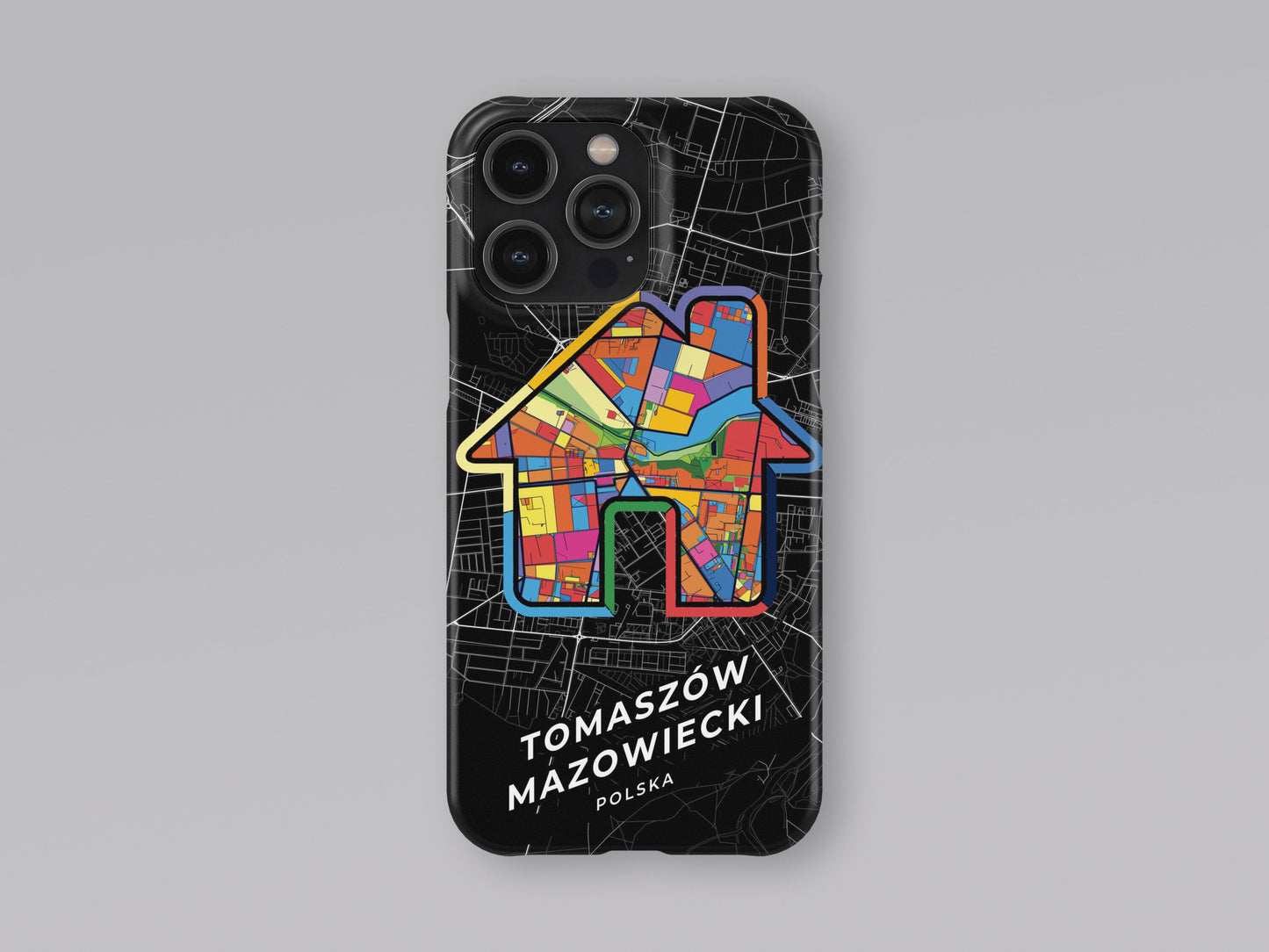 Tomaszów Mazowiecki Poland slim phone case with colorful icon 3