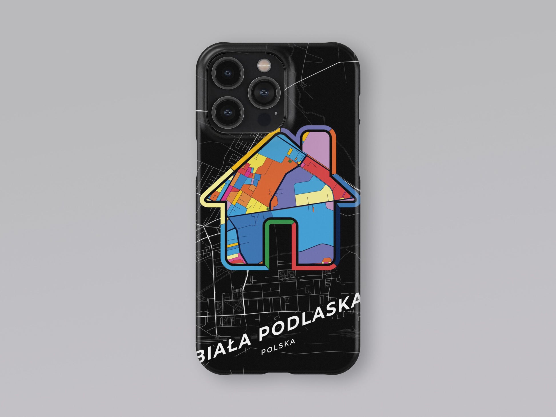 Biała Podlaska Poland slim phone case with colorful icon. Birthday, wedding or housewarming gift. Couple match cases. 3