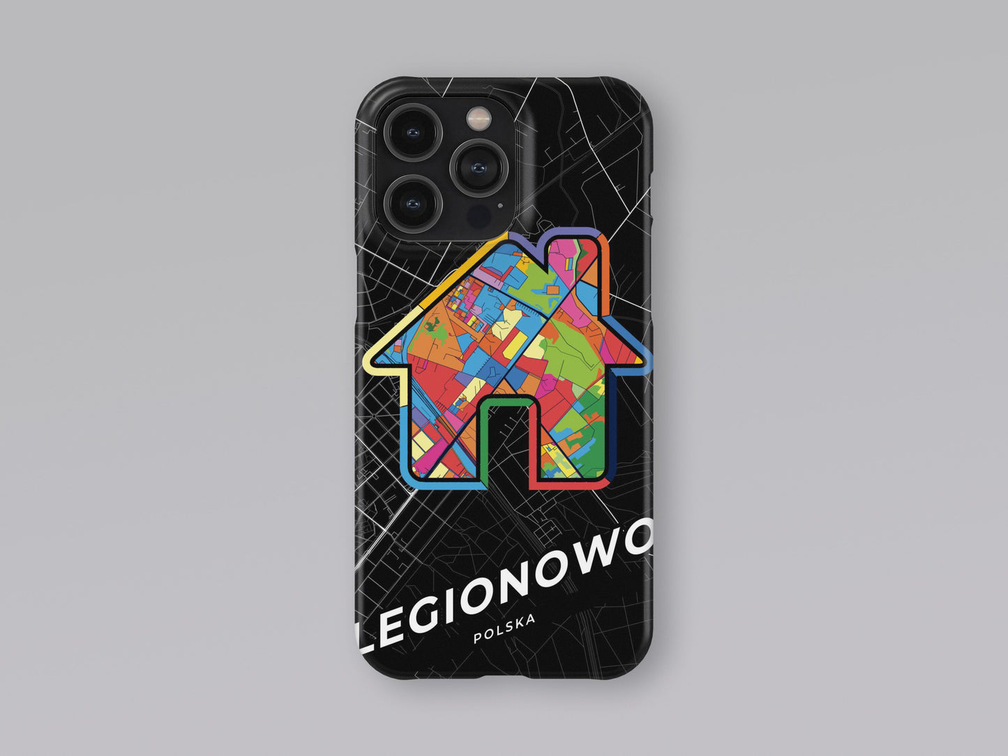 Legionowo Poland slim phone case with colorful icon. Birthday, wedding or housewarming gift. Couple match cases. 3