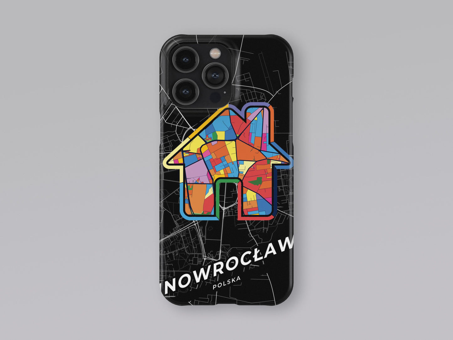 Inowrocław Poland slim phone case with colorful icon. Birthday, wedding or housewarming gift. Couple match cases. 3