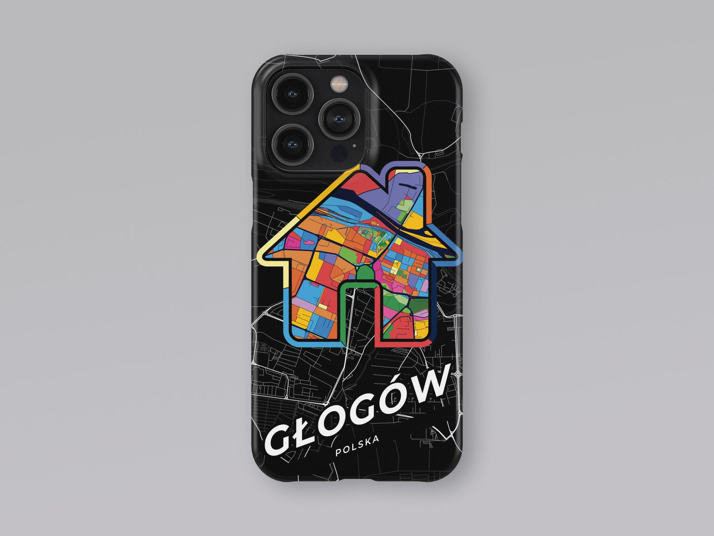 Głogów Poland slim phone case with colorful icon. Birthday, wedding or housewarming gift. Couple match cases. 3