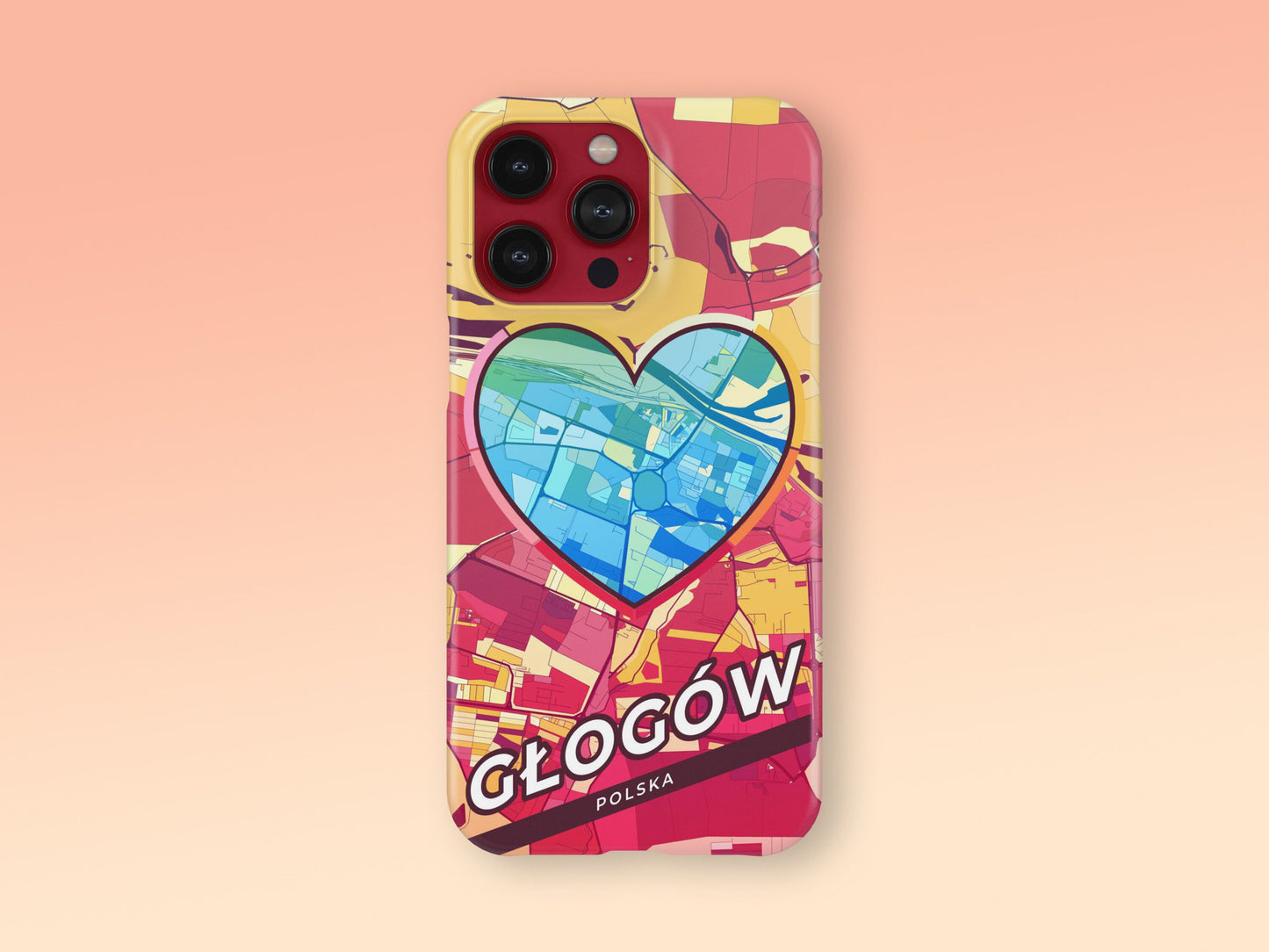 Głogów Poland slim phone case with colorful icon. Birthday, wedding or housewarming gift. Couple match cases. 2