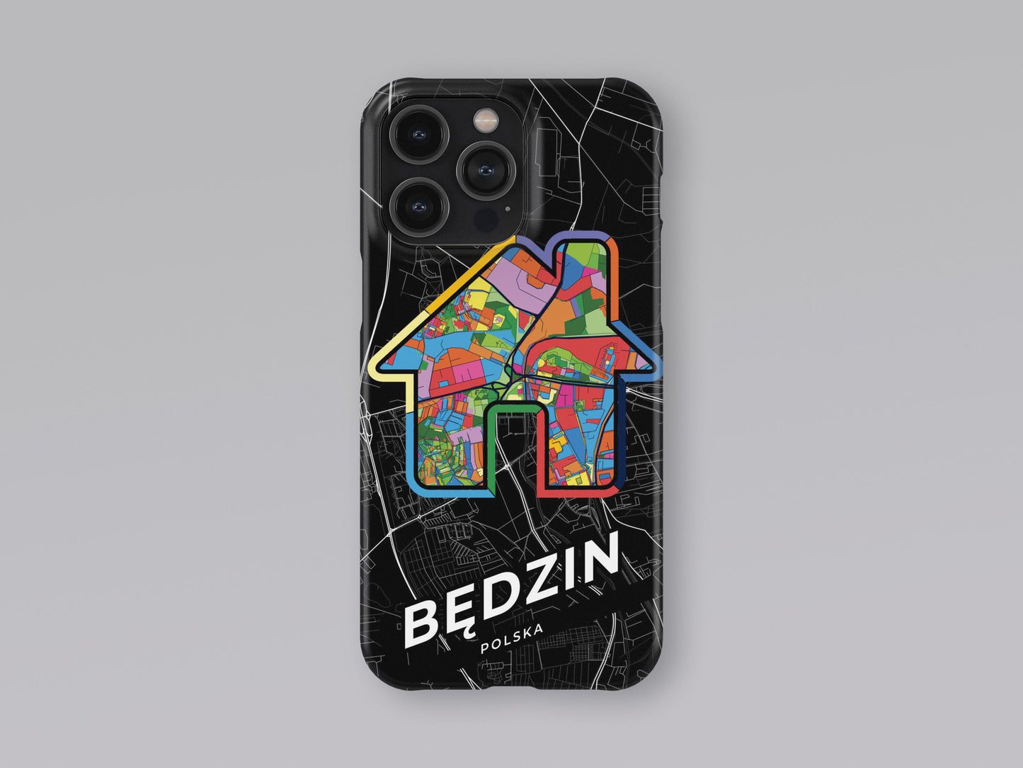 Będzin Poland slim phone case with colorful icon. Birthday, wedding or housewarming gift. Couple match cases. 3