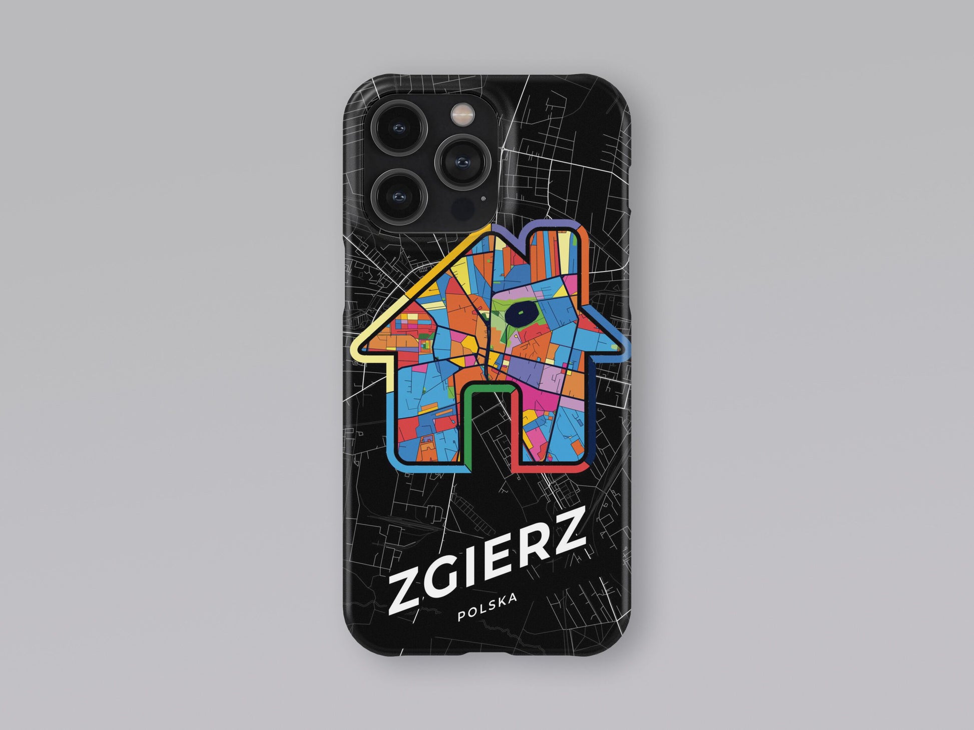 Zgierz Poland slim phone case with colorful icon 3