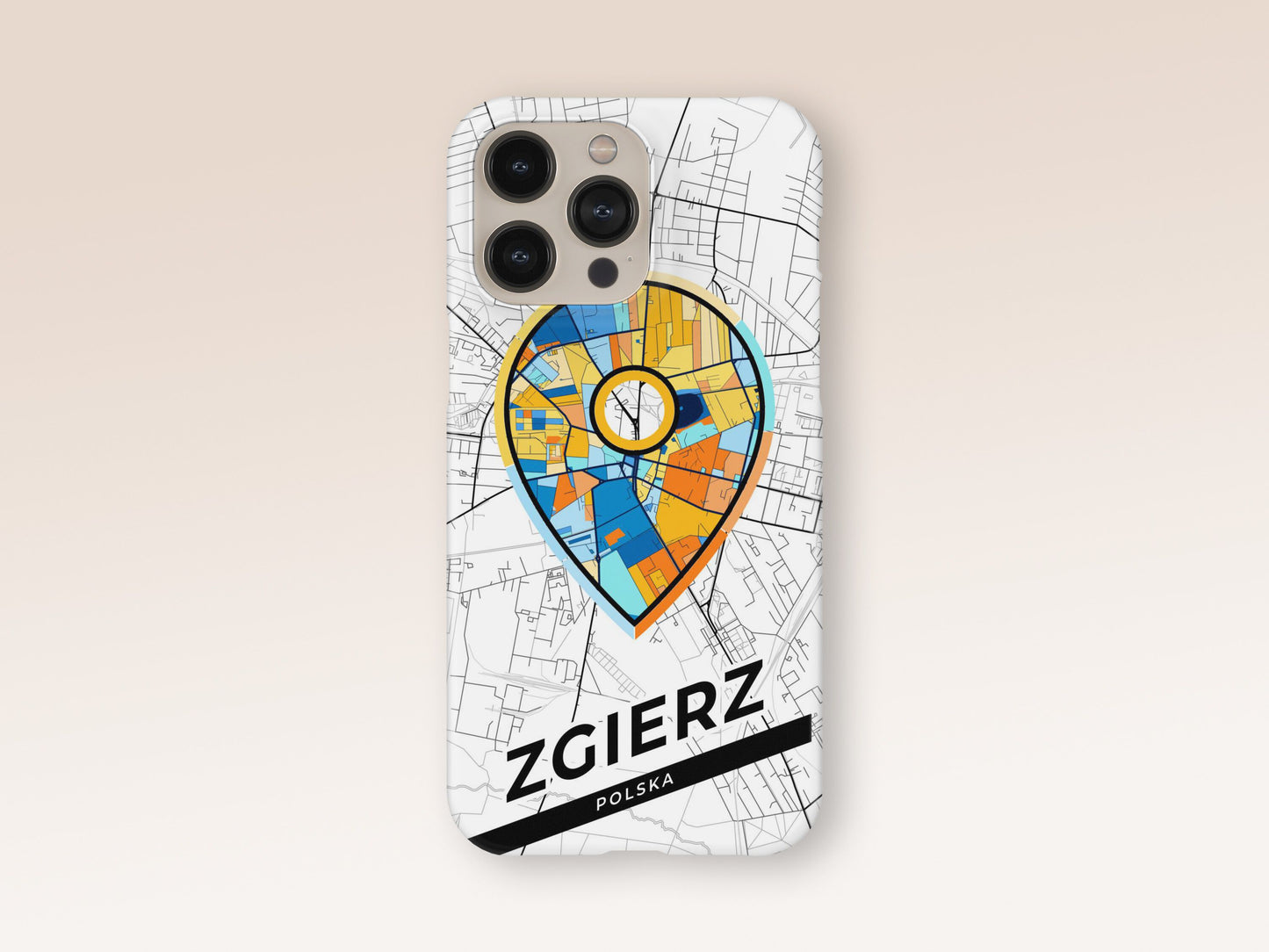 Zgierz Poland slim phone case with colorful icon 1