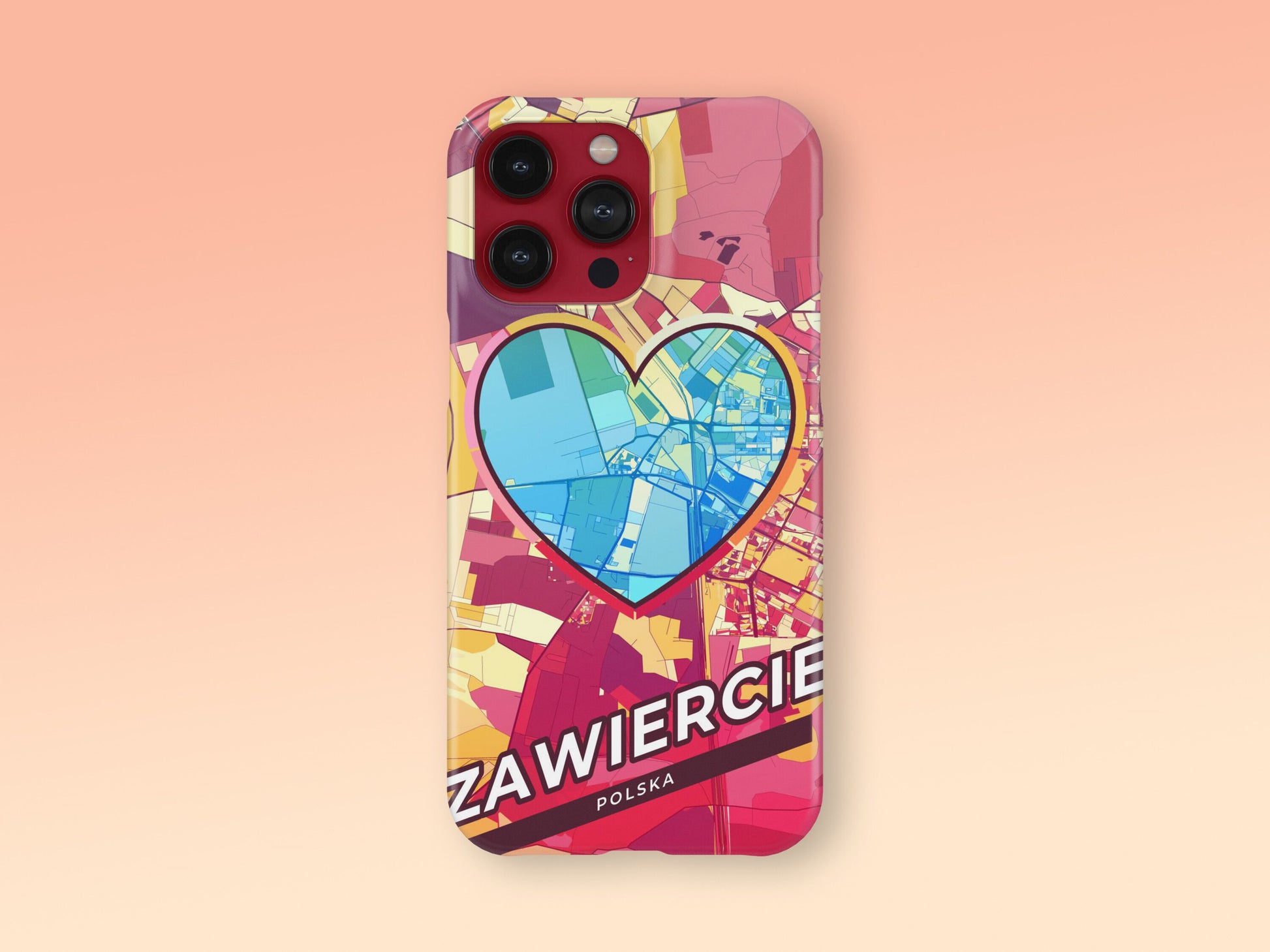 Zawiercie Poland slim phone case with colorful icon 2