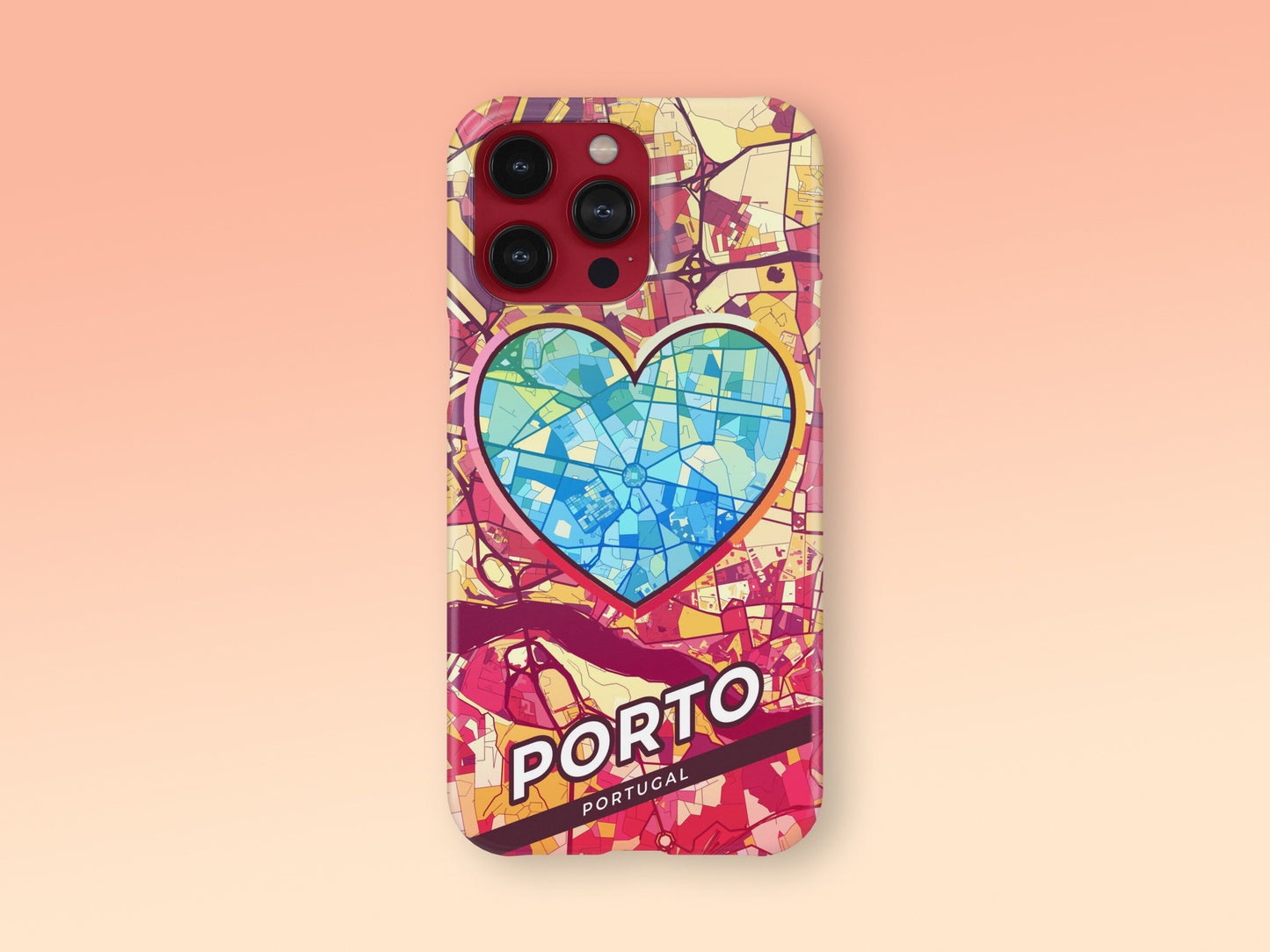 Porto Portugal slim phone case with colorful icon. Birthday, wedding or housewarming gift. Couple match cases. 2