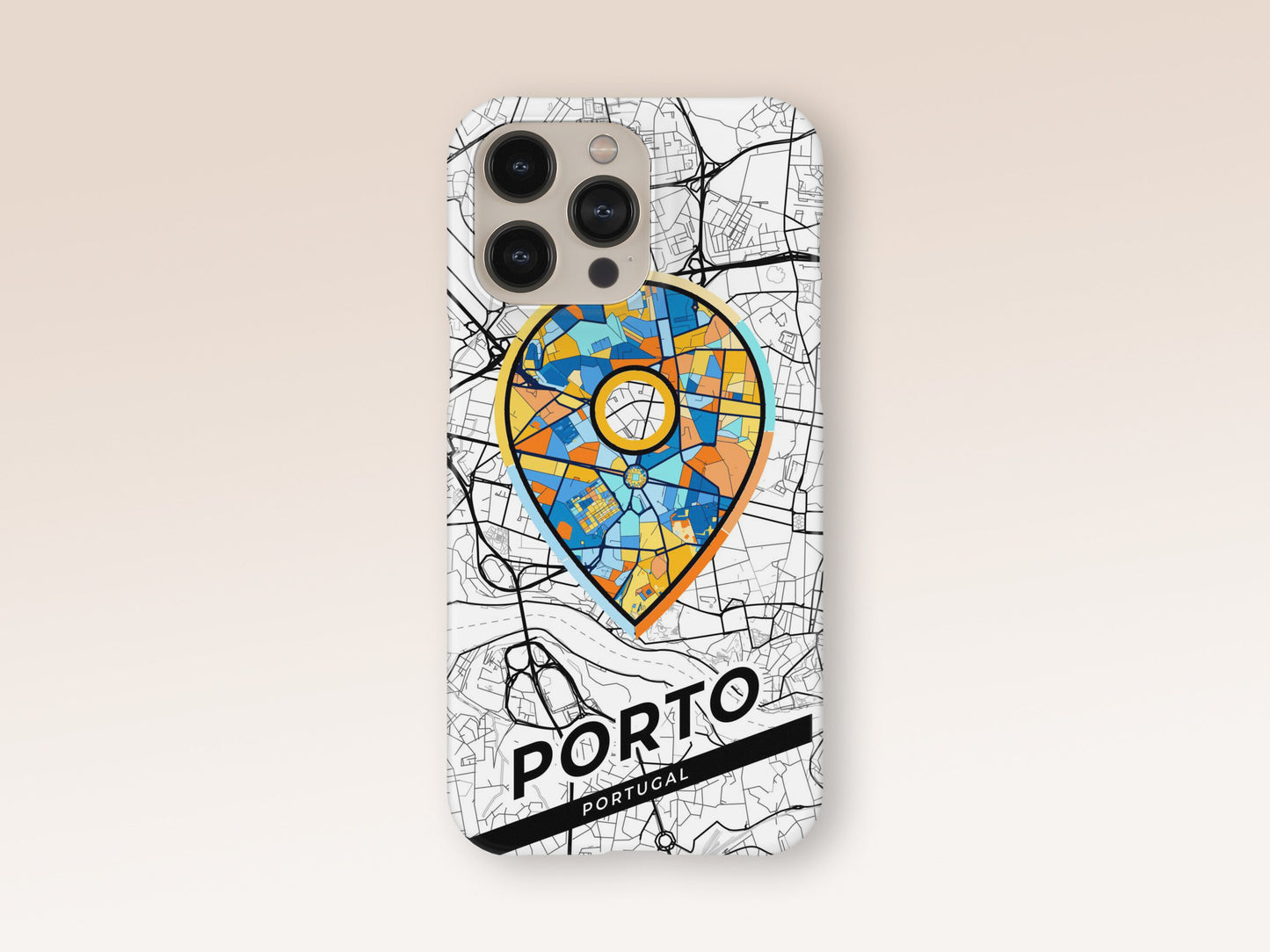 Porto Portugal slim phone case with colorful icon. Birthday, wedding or housewarming gift. Couple match cases. 1