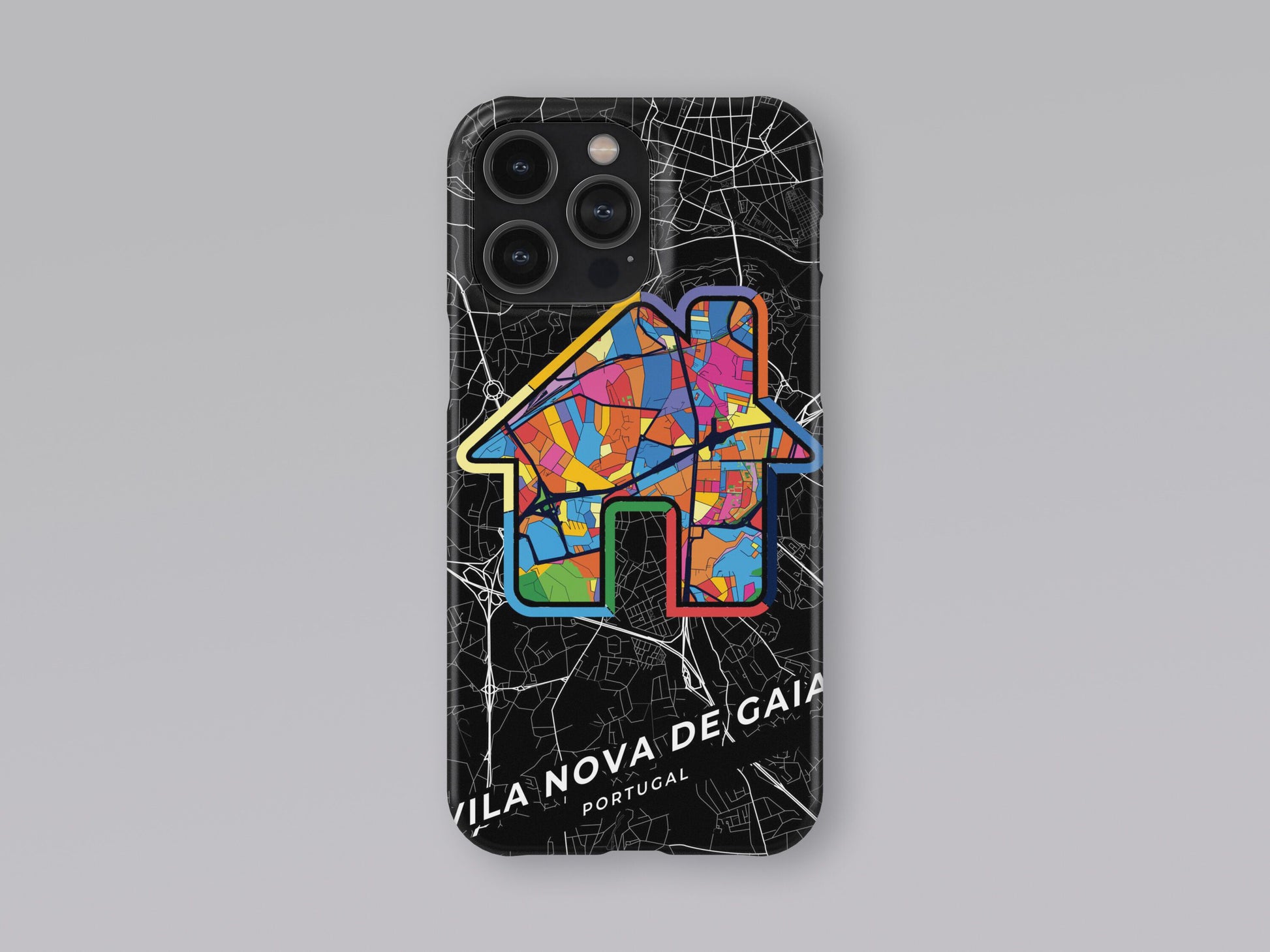 Vila Nova De Gaia Portugal slim phone case with colorful icon 3