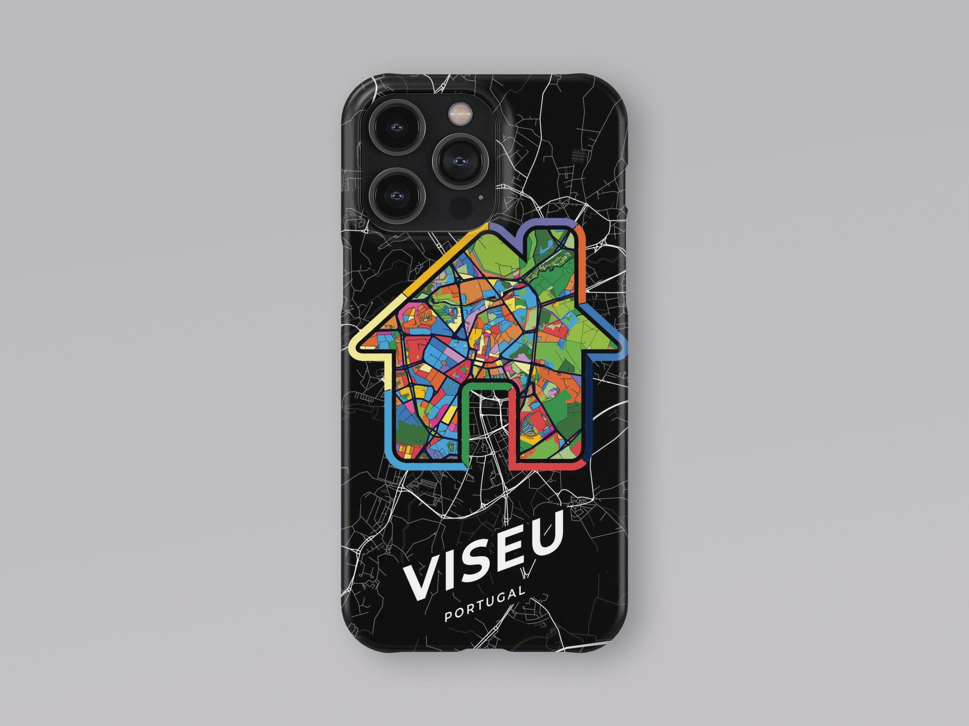 Viseu Portugal slim phone case with colorful icon 3