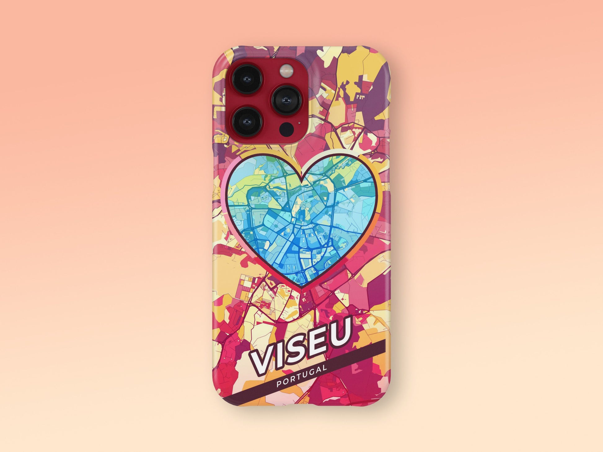 Viseu Portugal slim phone case with colorful icon 2