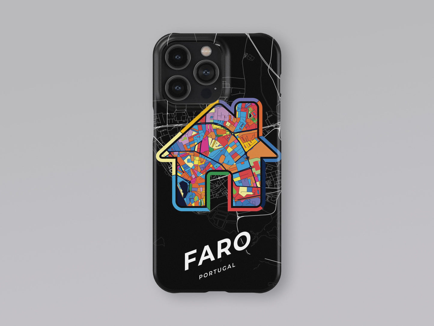 Faro Portugal slim phone case with colorful icon. Birthday, wedding or housewarming gift. Couple match cases. 3