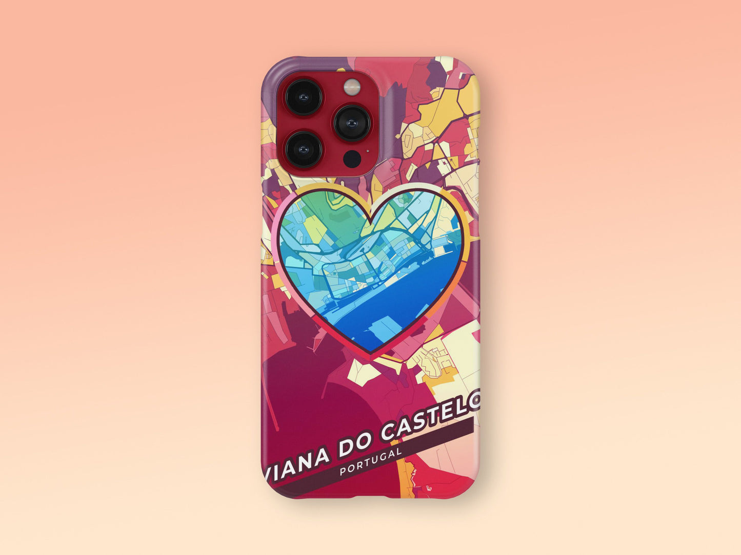Viana Do Castelo Portugal slim phone case with colorful icon 2