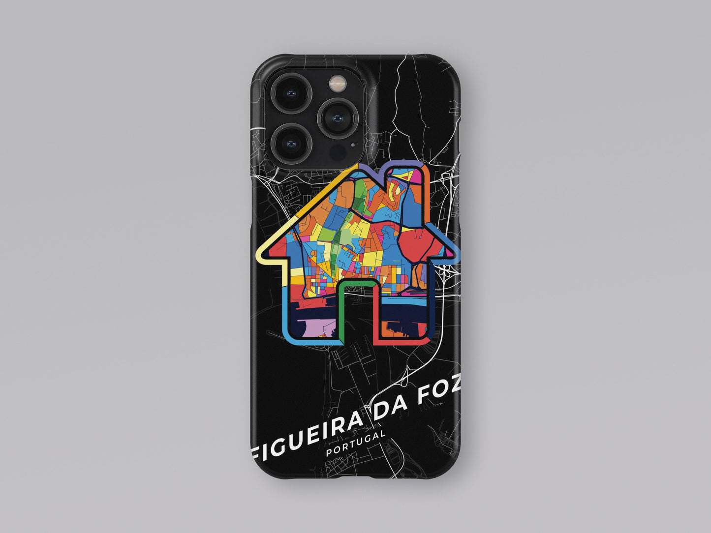 Figueira Da Foz Portugal slim phone case with colorful icon. Birthday, wedding or housewarming gift. Couple match cases. 3